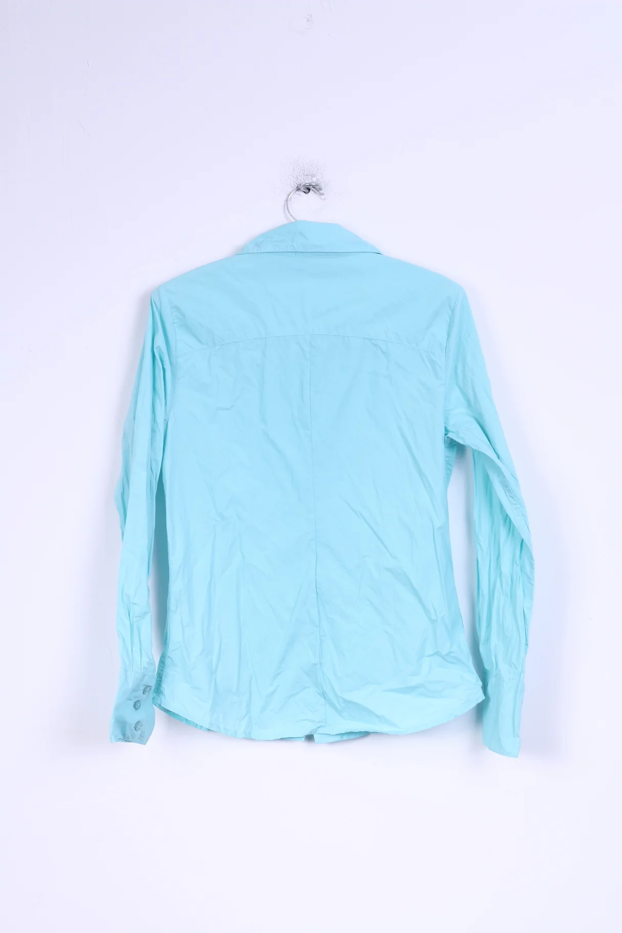 Chiemsee Womens M Casual Shirt Turquoise Cotton Detailed Buttons Long Sleeve - Image 6