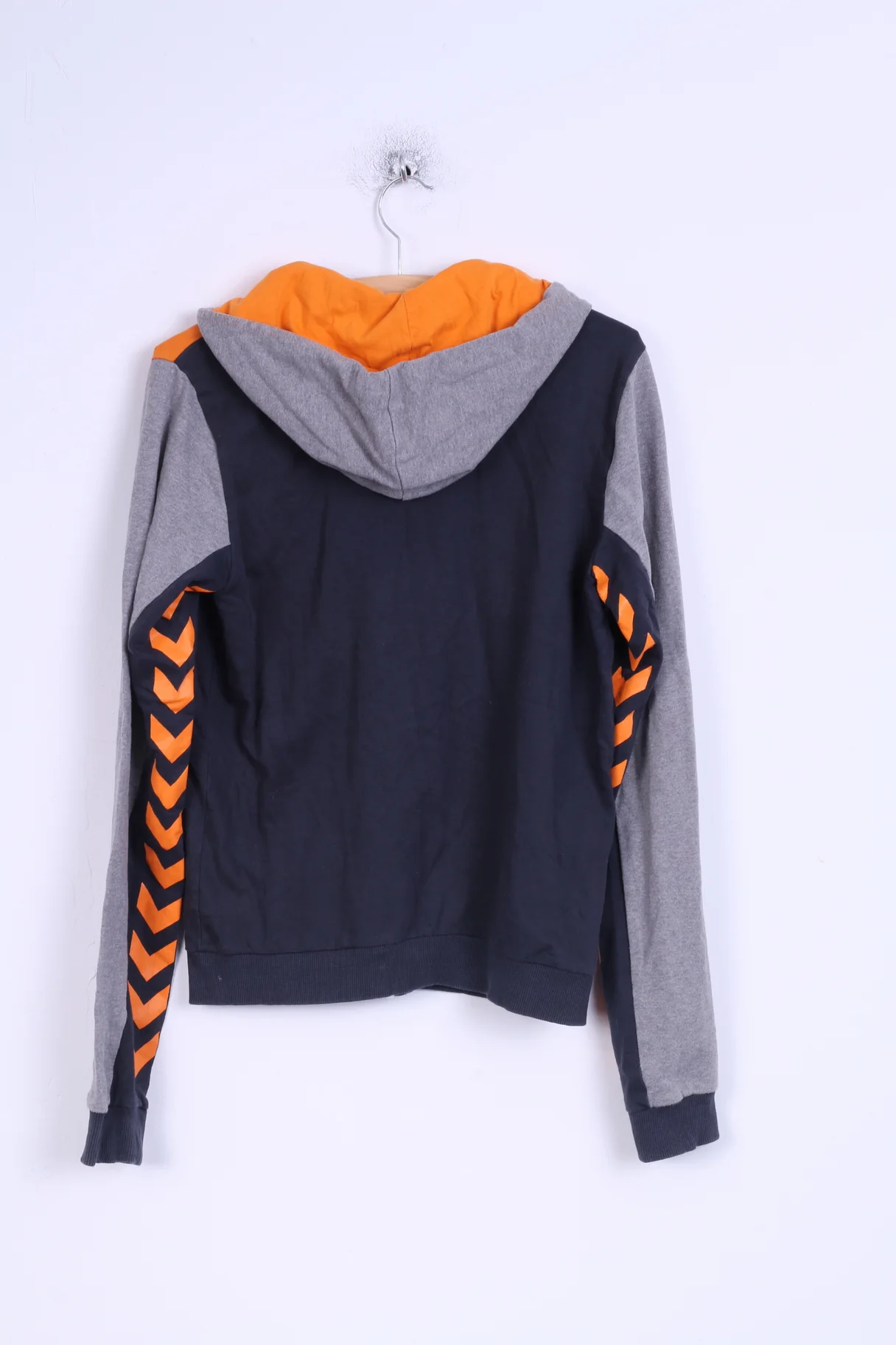 Hummel Youth 16 Age Sweatshirt Grey Track Top Hood Cotton Zip Up Active Top - Image 5