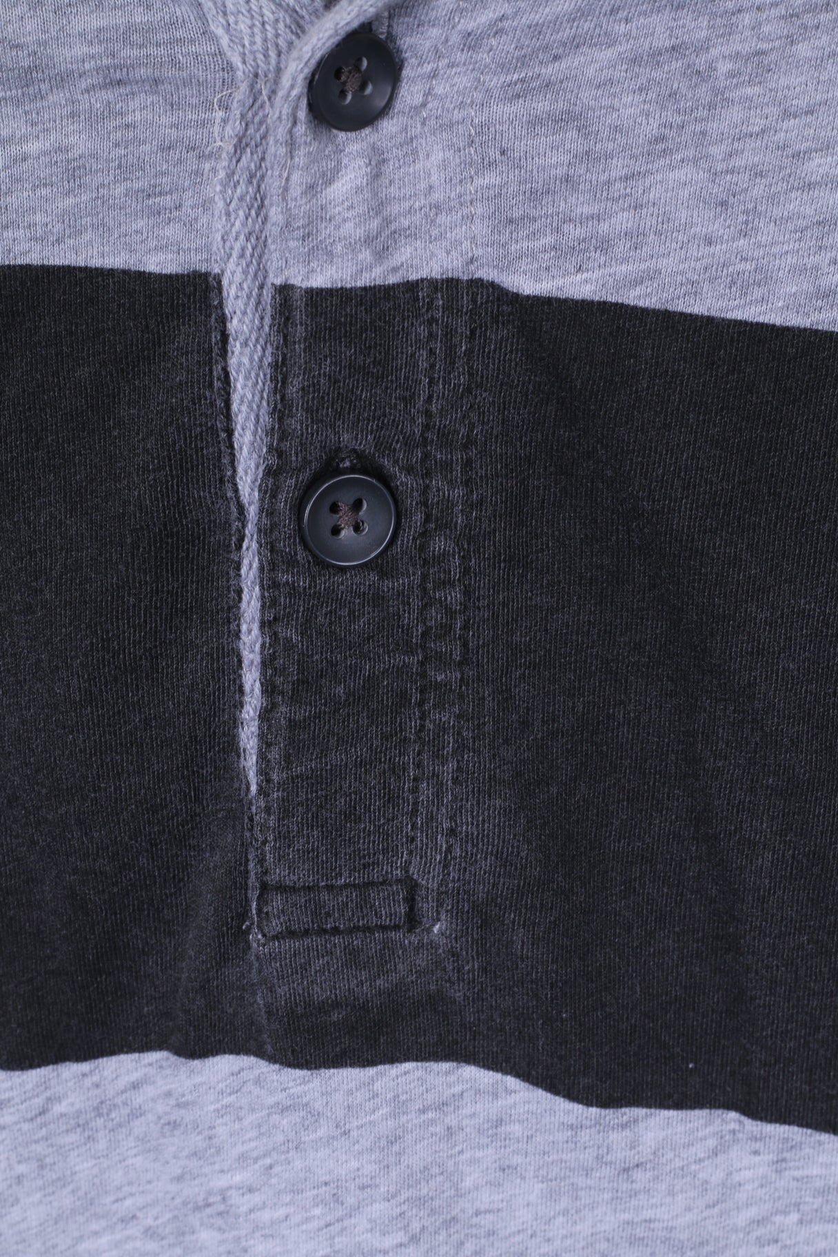 All Saints Mens S Polo Shirt Grey Cotton Stretch Short Sleeve - Image 3