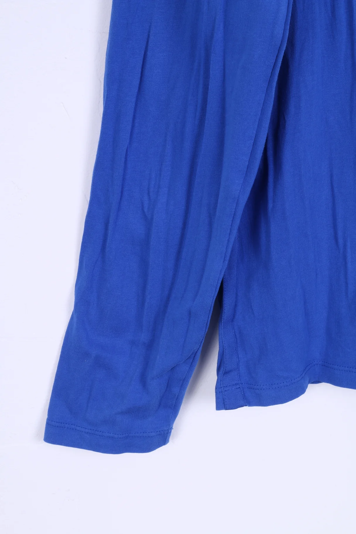 Armani Exchange Mens S Shirt Blue Long Sleeve Stretch Cotton Crew Neck - Image 2