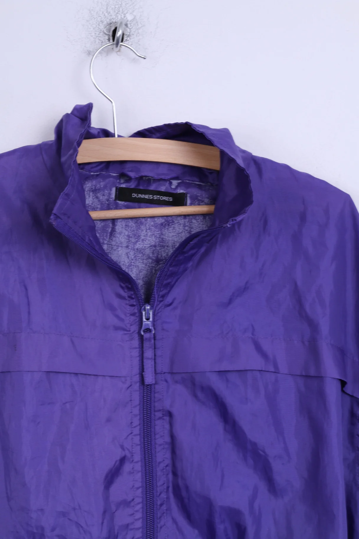 Dunnes Stores Womens S Jacket Purple Windbreaker Hood Light Top - Image 3