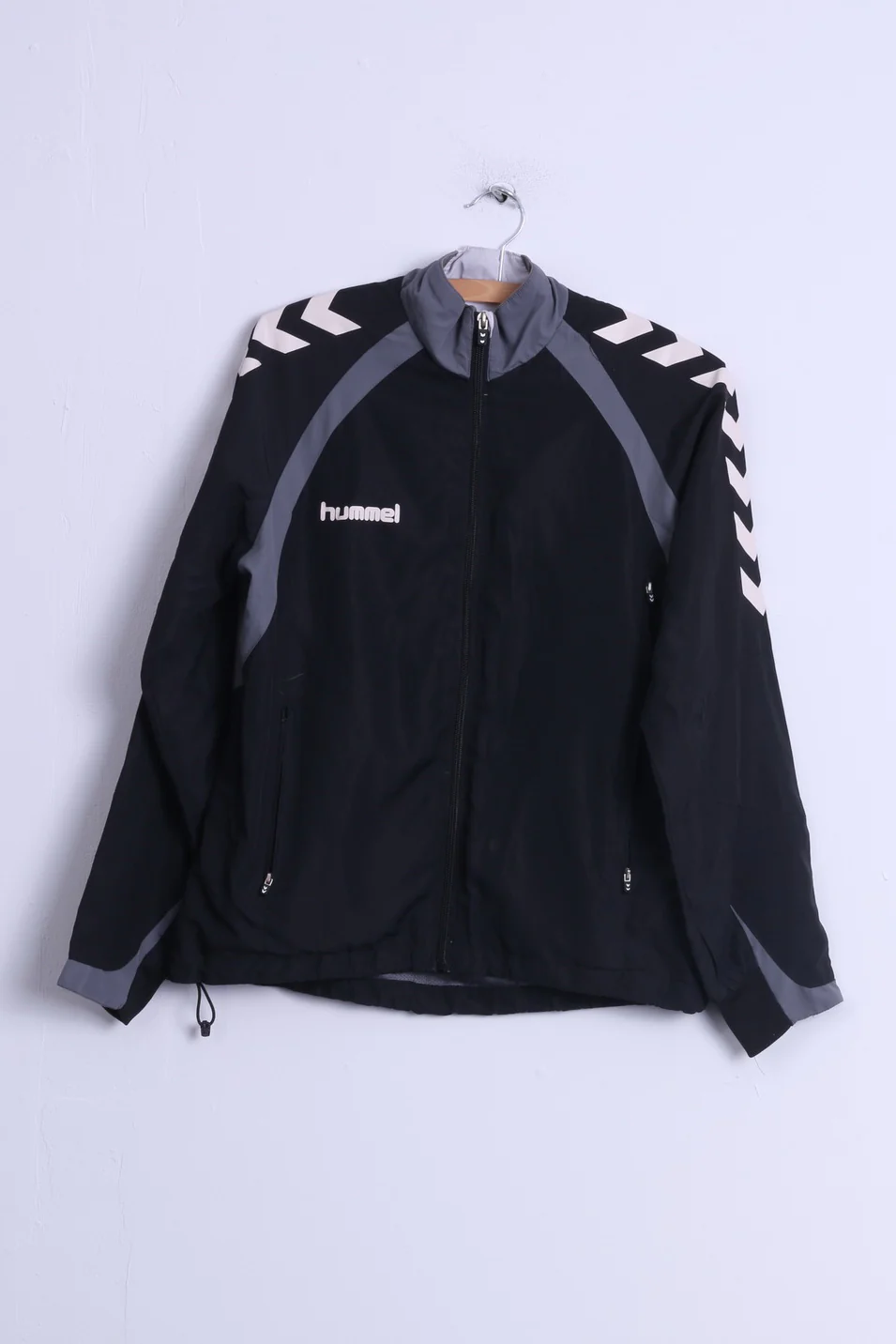 Hummel Mens S Track Top Jacket Black Zip Up Lightweight Training Sport Top