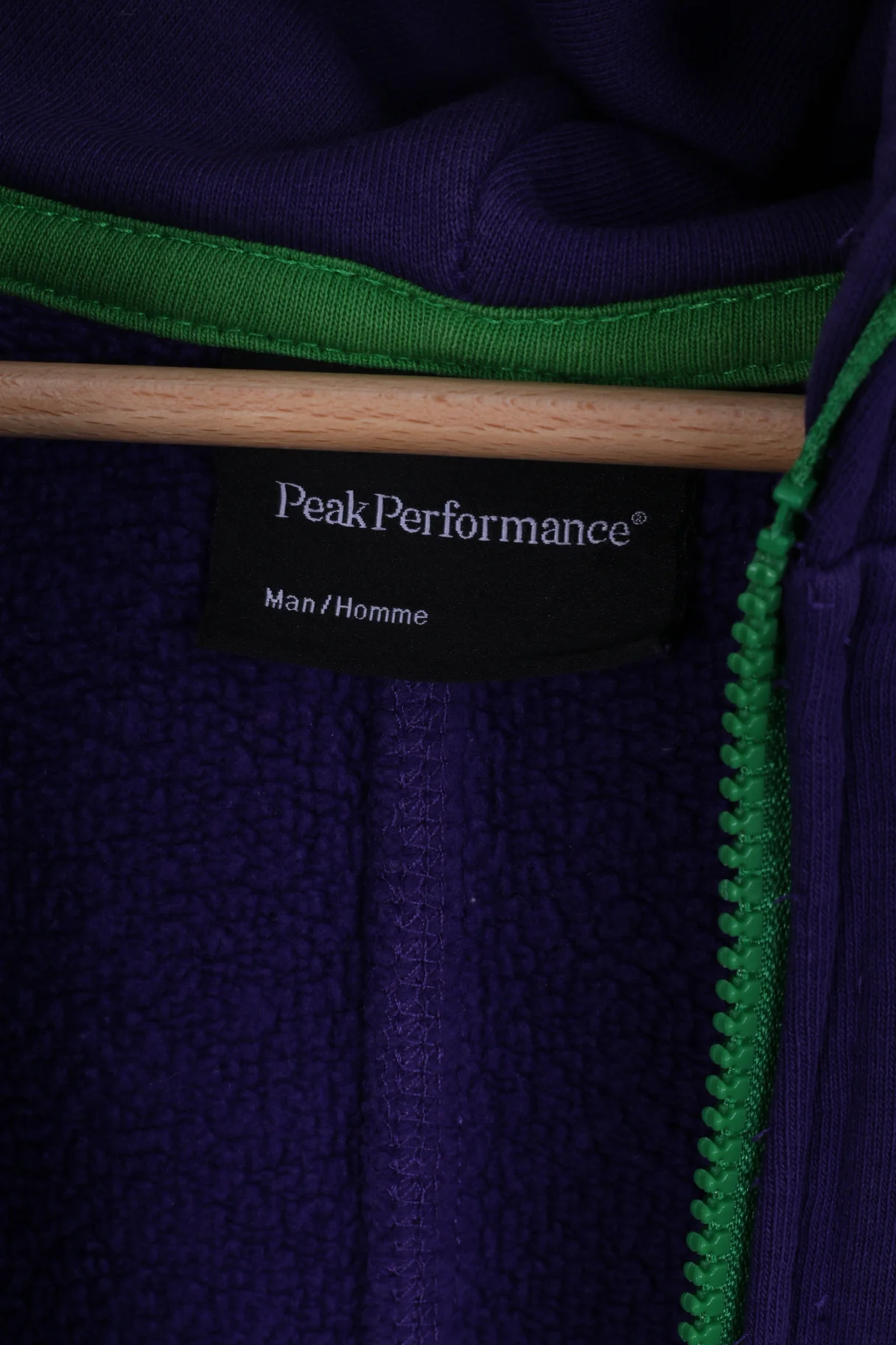 Peak Performance Mens L (M) Sweatshirt Purple Hooded Cotton Roldal Freeride - Image 4