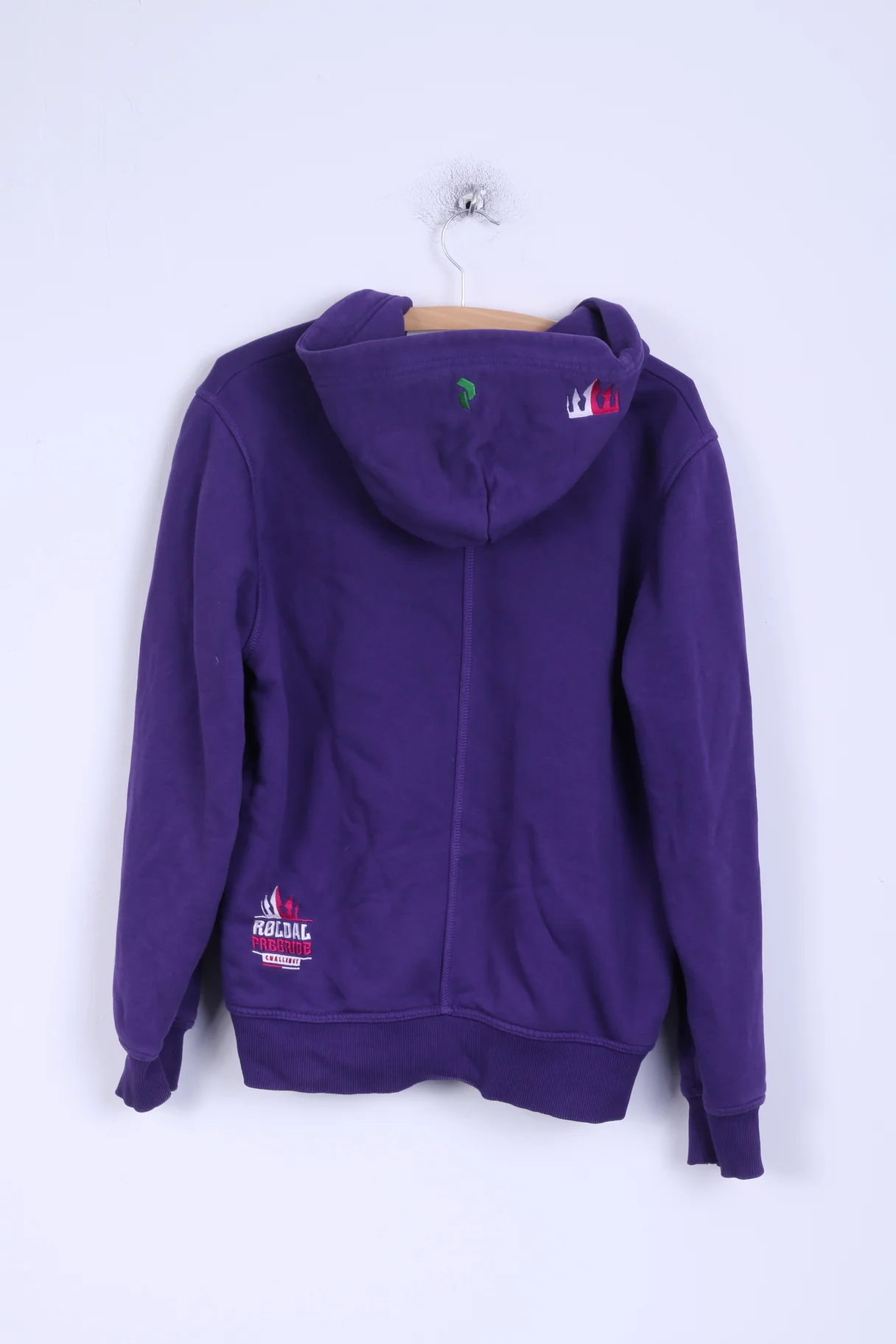 Peak Performance Mens L (M) Sweatshirt Purple Hooded Cotton Roldal Freeride - Image 8