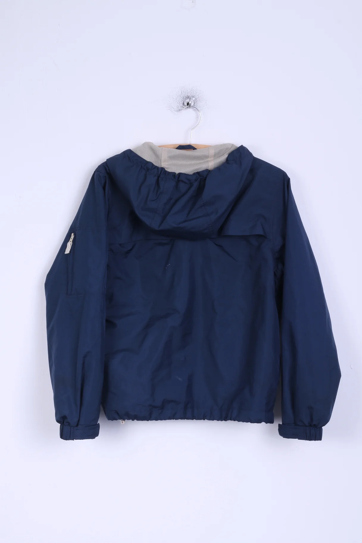 Eddie Bauer Boys M Jacket Navy Hooded Outdoor Zip Up Lighweight Top - Image 6
