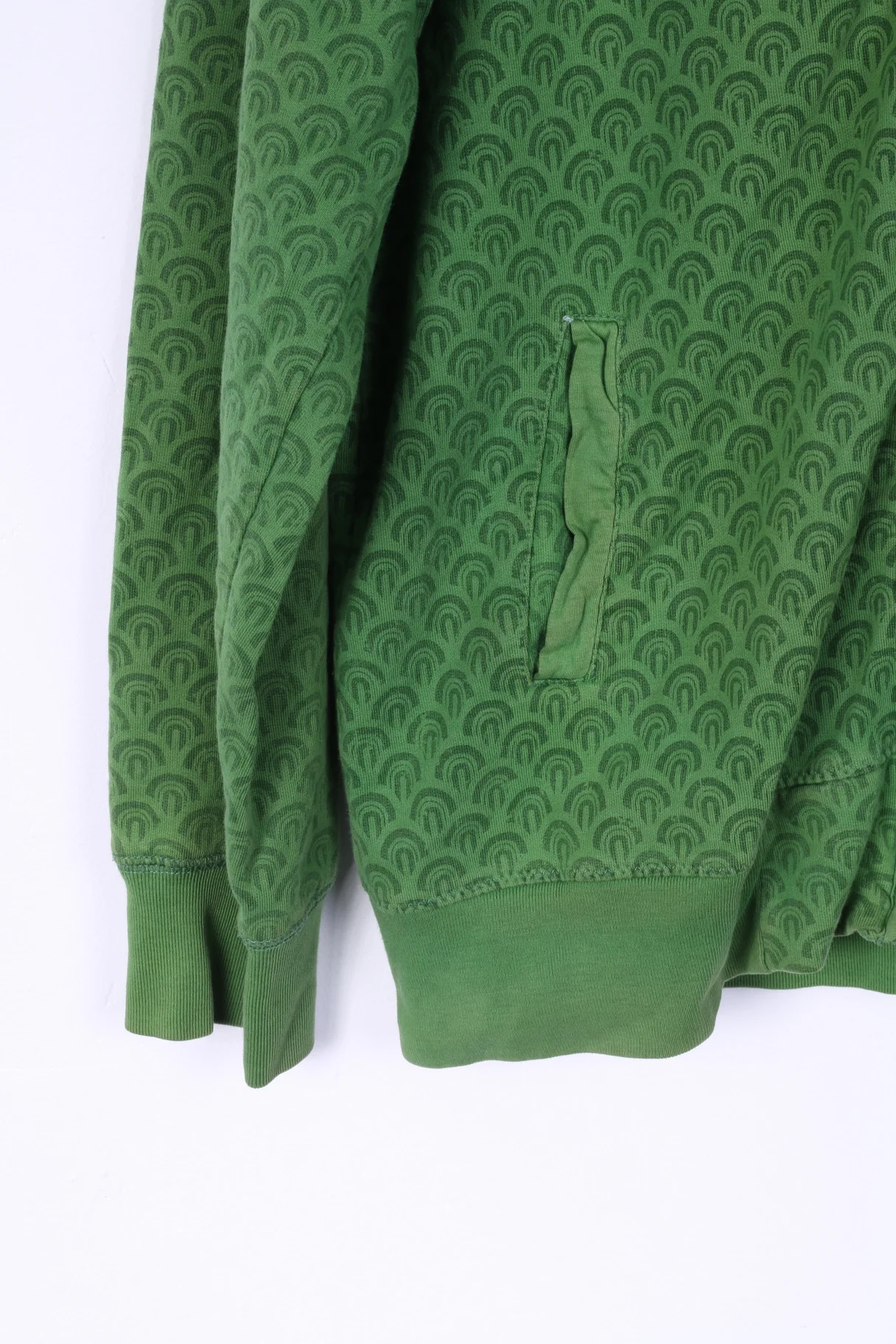 Ringspun Mens M Sweatshirt Green Cotton Tokushima Chargers Hoodie - Image 3