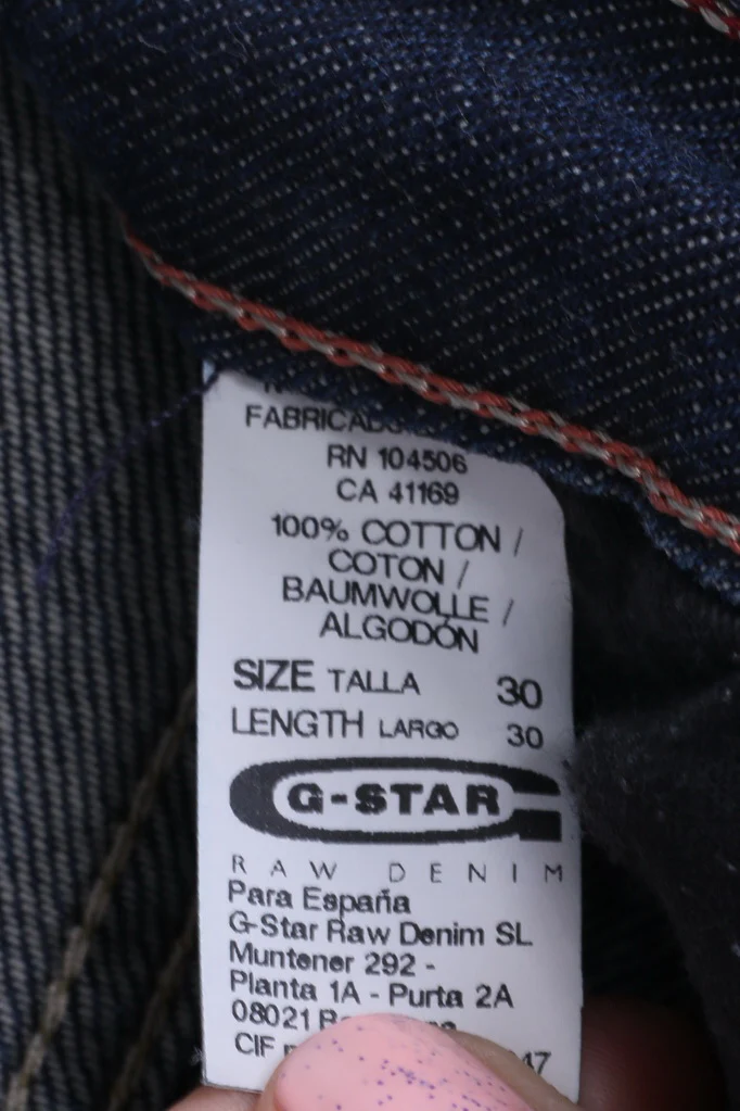 G-STAR RAW Womens W30 L30 Jeans Trousers Navy Cotton Straight Leg Italy - Image 4