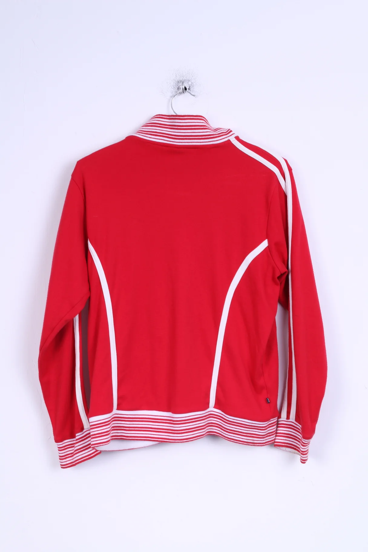 Lonsdale Womens 16 M Sweatshirt Cotton Red Zippered Stretch Blouse - Image 6