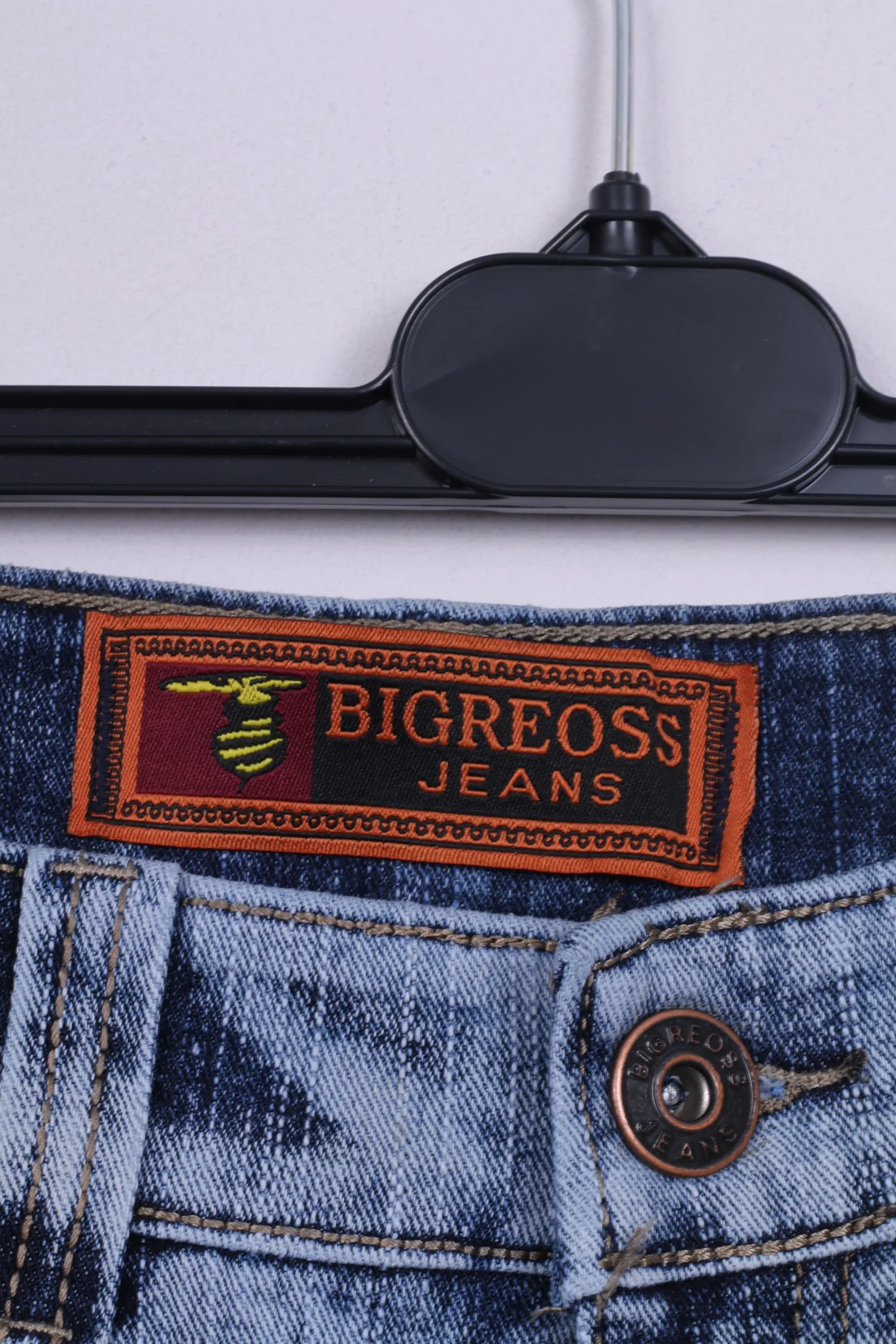 New Big Reoss Mens W31 L33 Trousers Blue Jeans Washed Look Pants - Image 3
