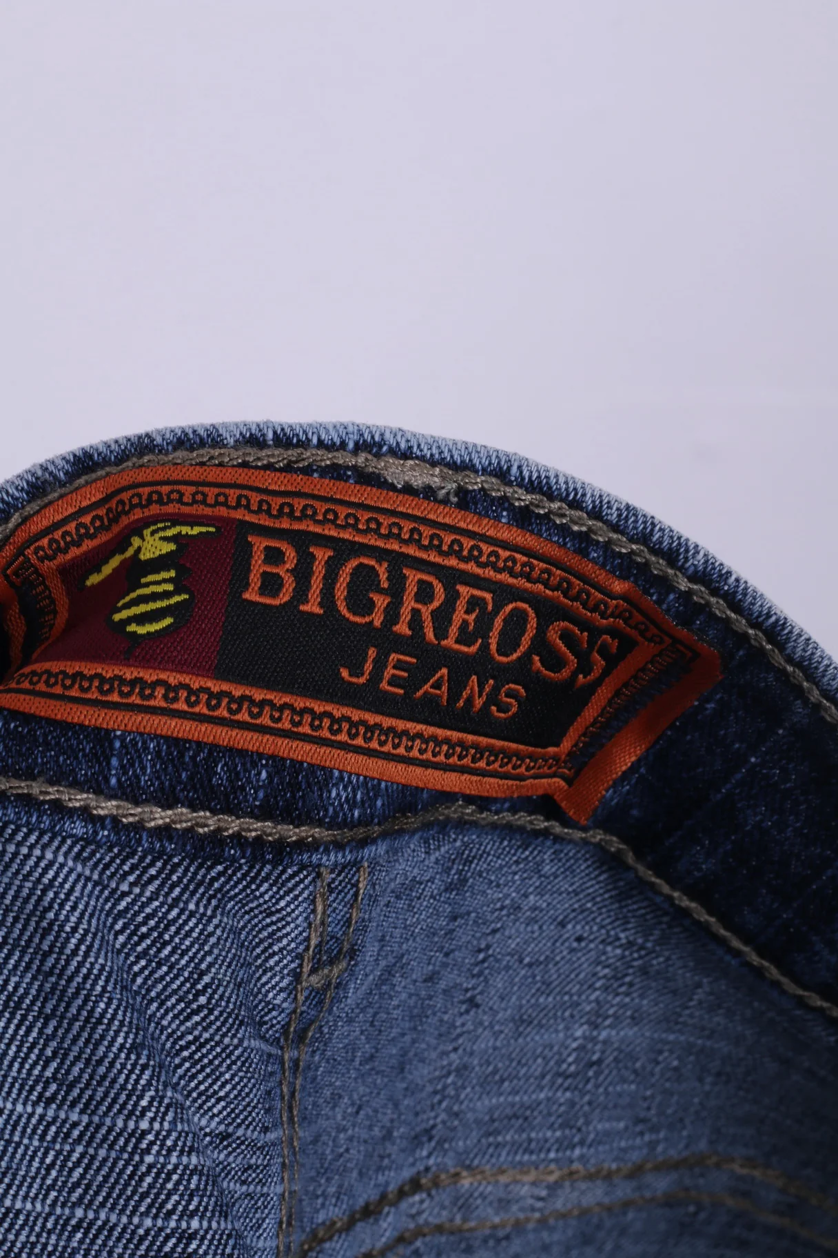New Big Reoss Mens W31 L33 Trousers Blue Jeans Washed Look Pants - Image 4