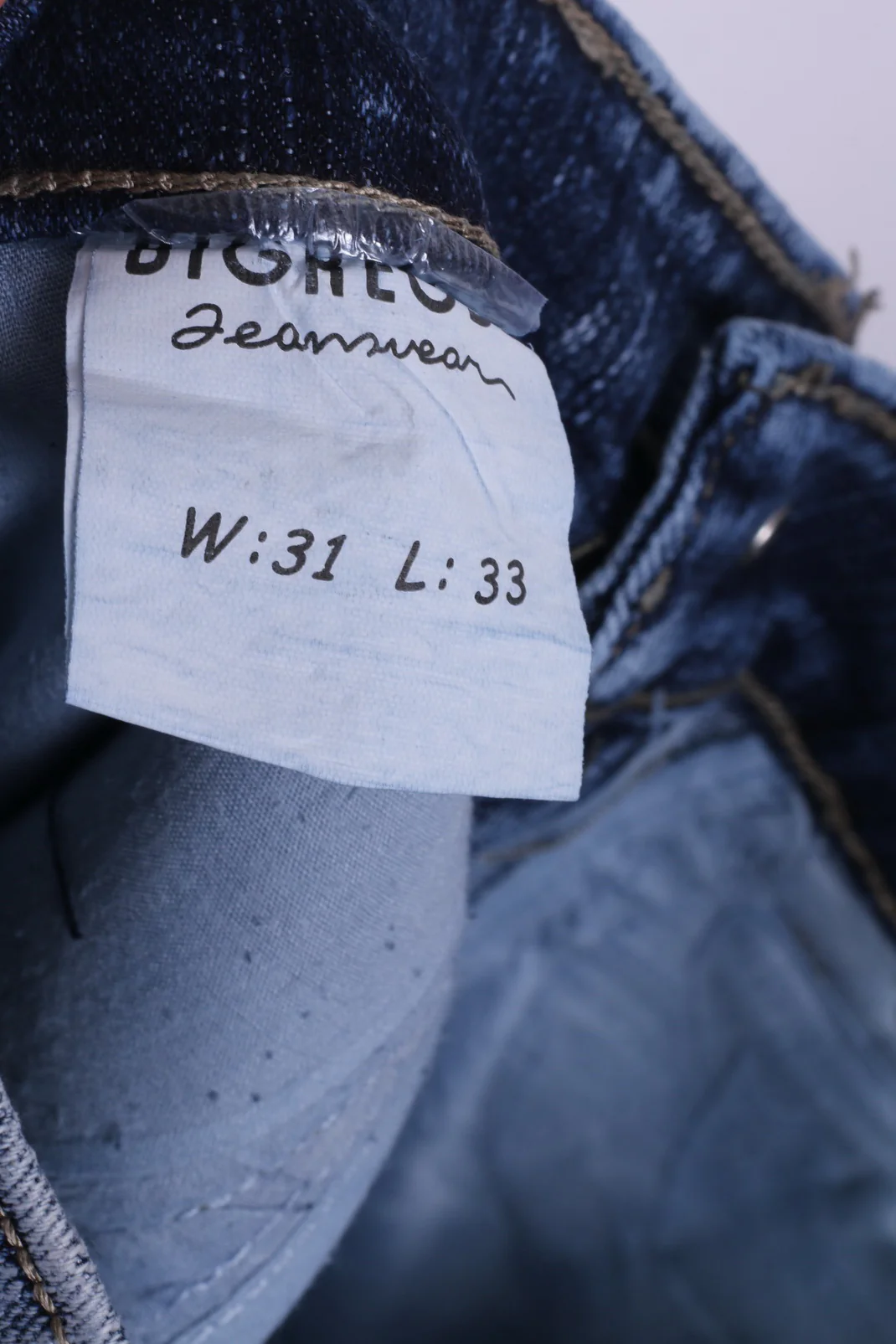 New Big Reoss Mens W31 L33 Trousers Blue Jeans Washed Look Pants - Image 5