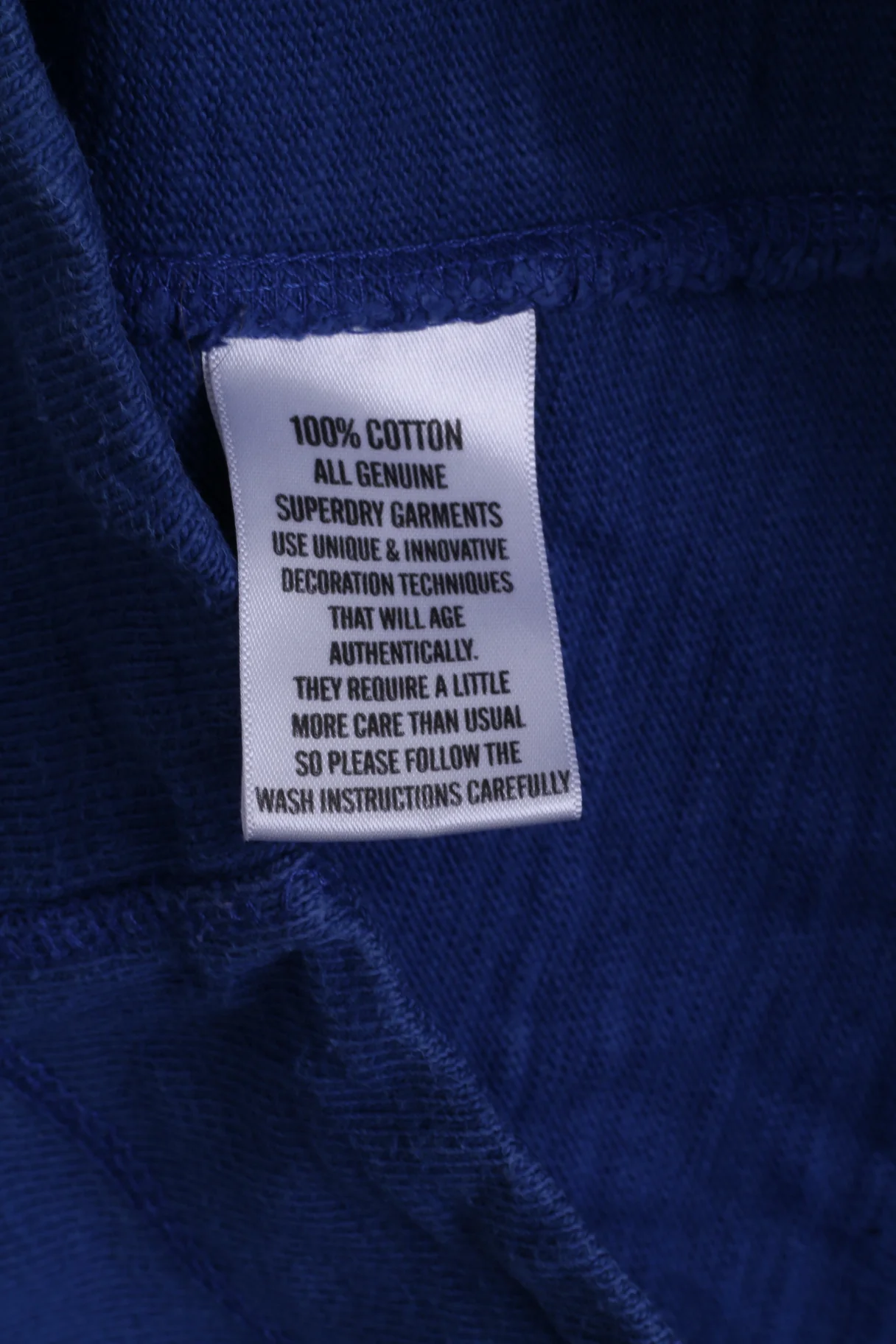 Superdry Mens XL (M) Sweatshirt Blue V Neck Cotton State #45 - Image 5