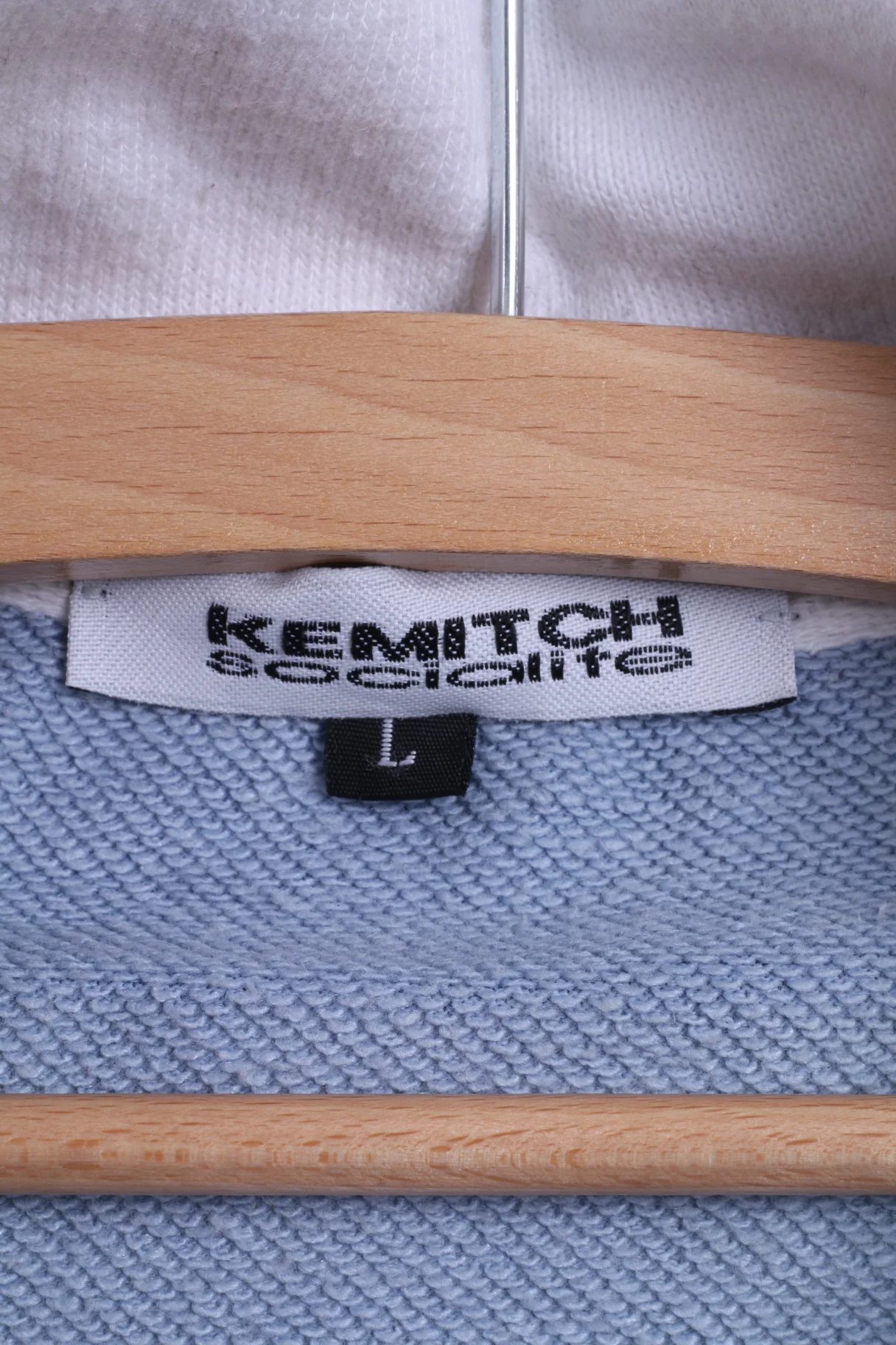 Kemitch Socialite Mens L Sweatshirt Blue CottonRochers Riders Embroidered Zip Up Top - Image 4