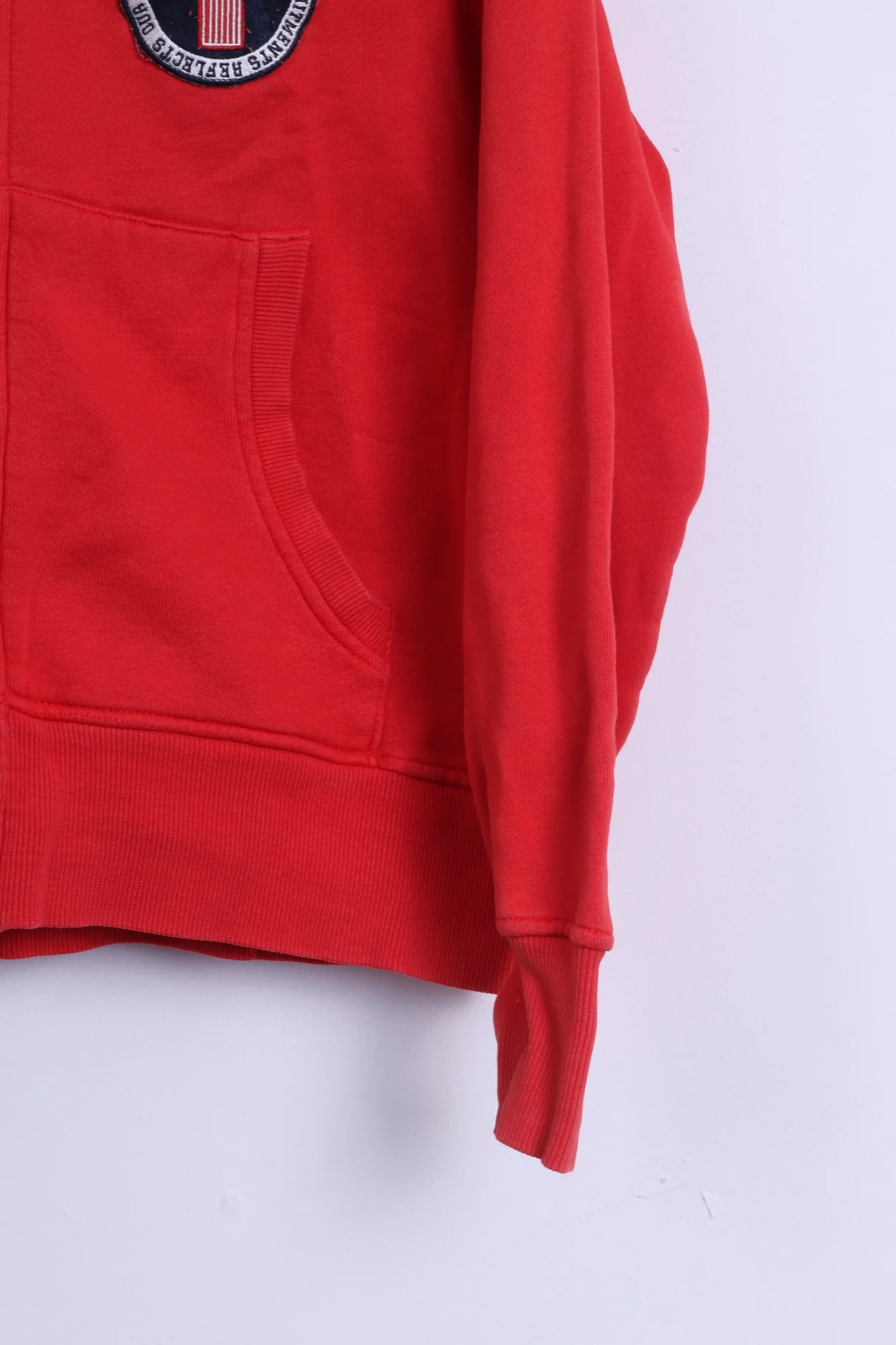 GANT Womens L Sweatshirt Red Cotton Hooded Zip Up Sportswear - Image 4
