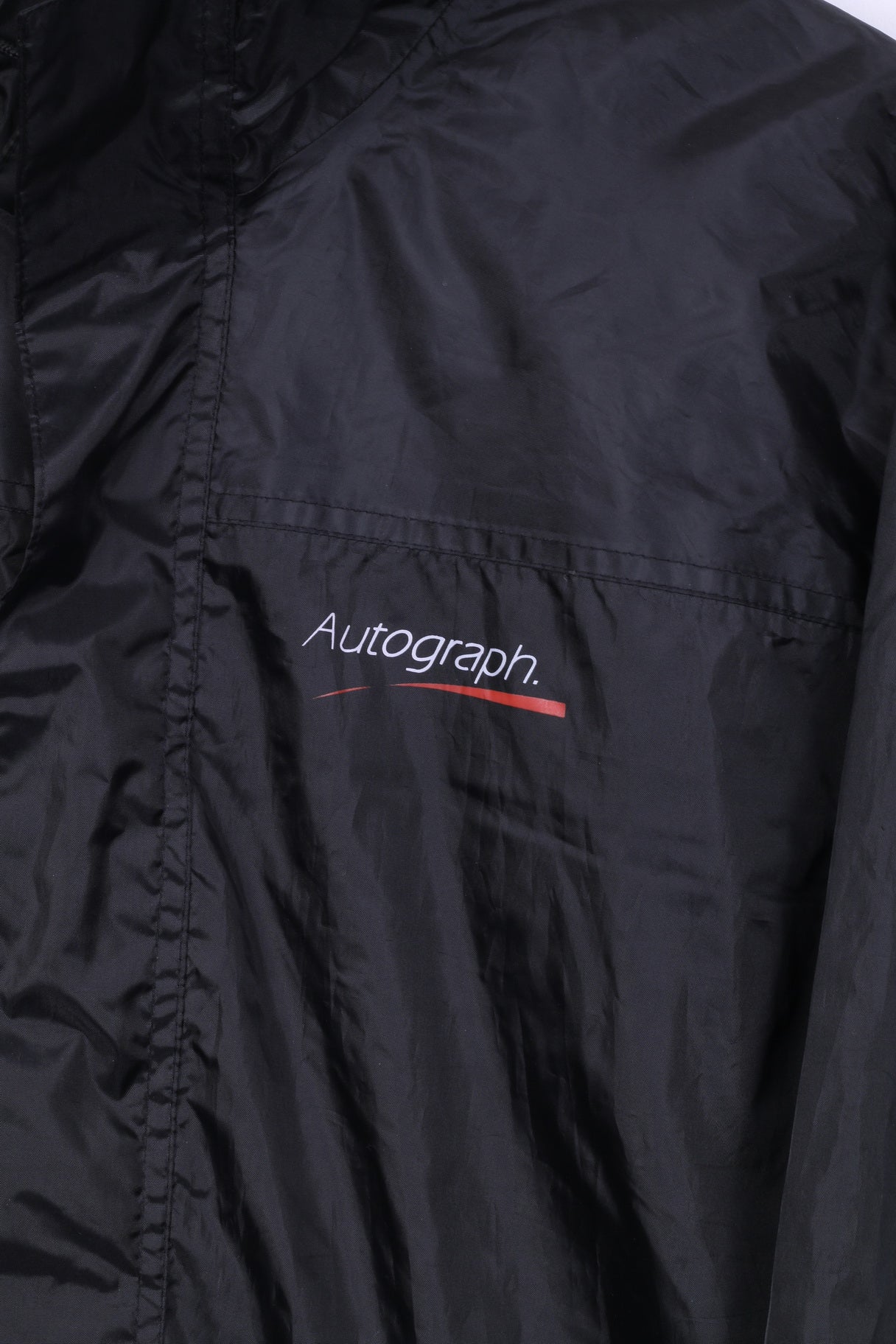 Autograph Mens S Jacket Black Zip Up Hooded Lightweight Top - Image 4