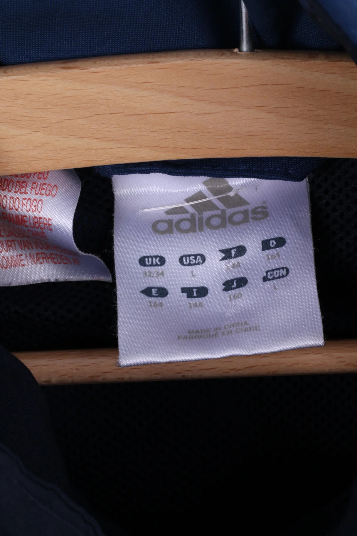 Adidas Mens 164 14 age Track Top Jacket Navy Sportswear Training Zip Up Top - Image 4
