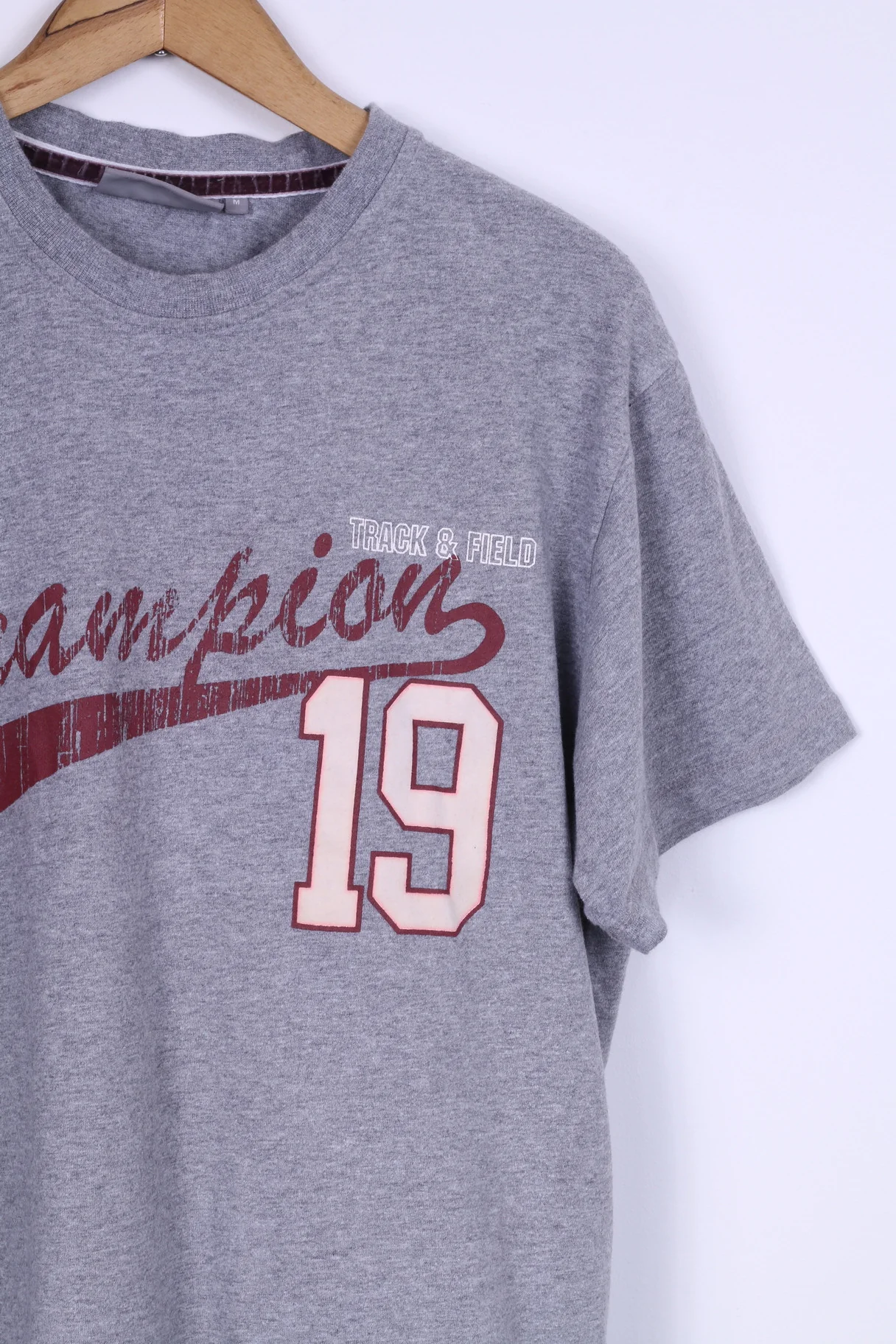 Champion Mens M T-Shirt Grey Cotton Graphic - Image 3