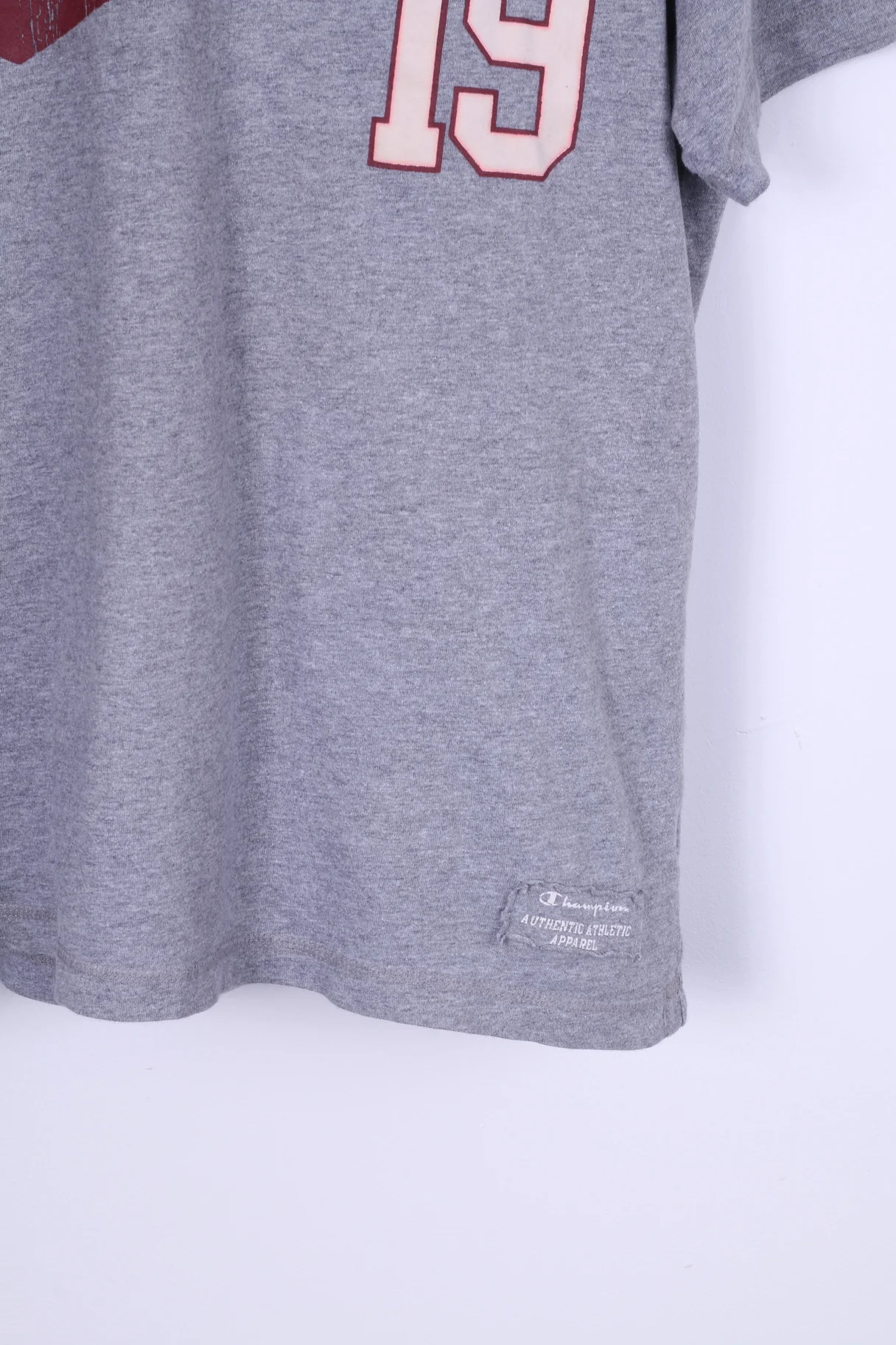 Champion Mens M T-Shirt Grey Cotton Graphic - Image 4