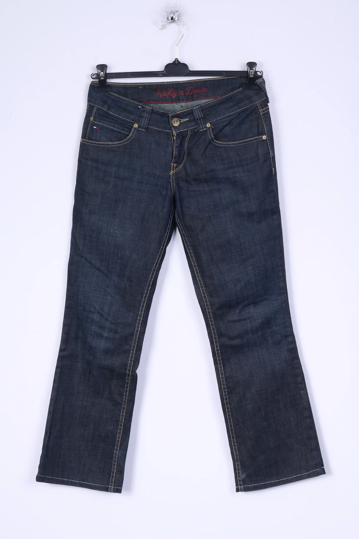 Hilfiger Denim Sally Womens W29 L32 Jeans Trousers Navy Low Waist Bootcut