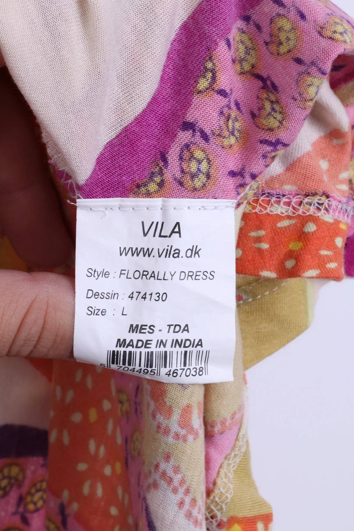 VILA Womens L Dress Summer Floral Viscose Multi Colors - Image 4