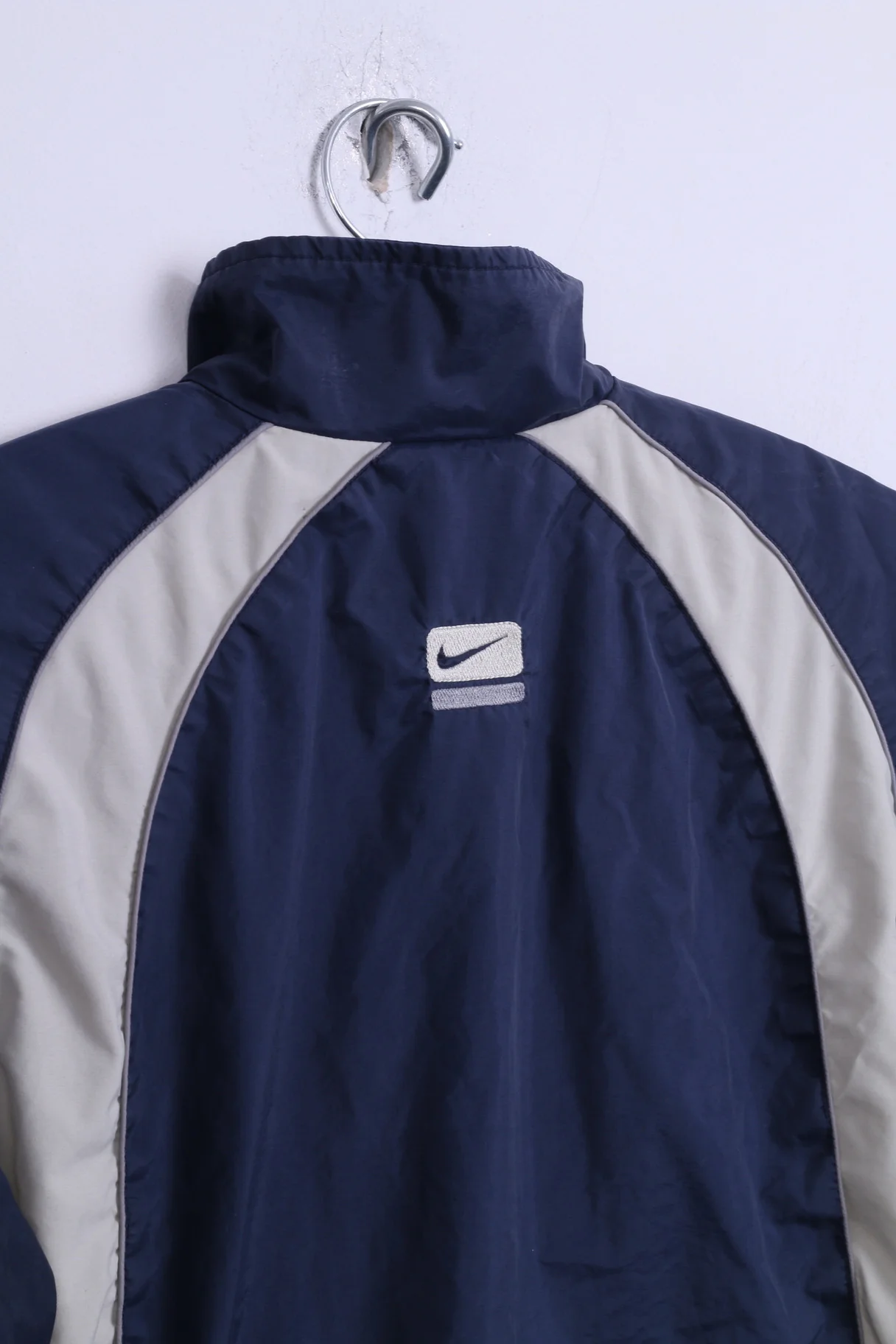 Nike Boys 14-16 Age Jacket Light Pullover Blue Nylon Athletic Zip Neck Training - Image 3