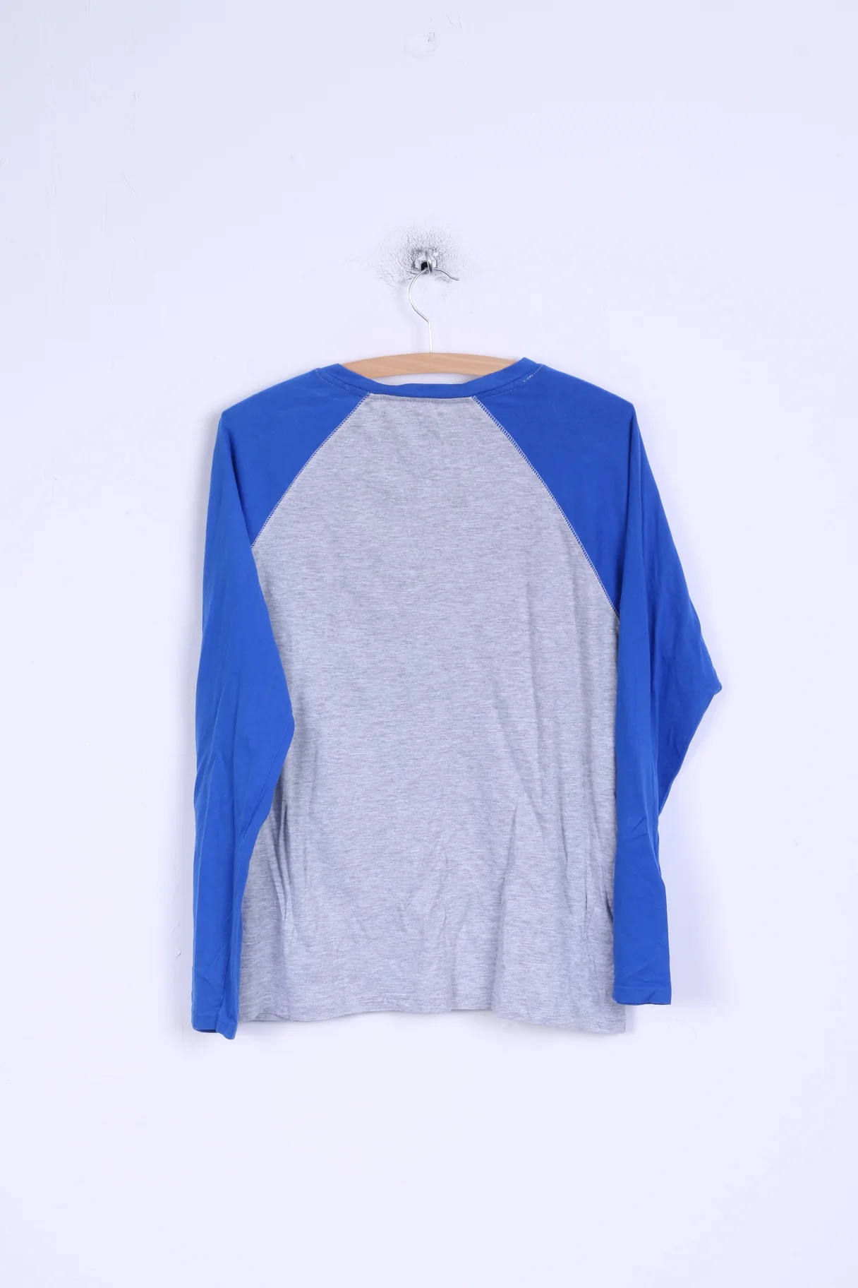 Pepsi Womens L Shirt Cotton Grey Blue Long Sleeve Graphic Stretch Top - Image 5