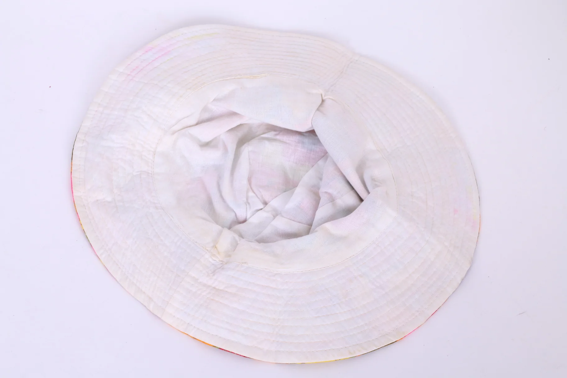 Womens Girls Wide Brim Cotton Summer Sun Hat Multi Color Beach - Image 3
