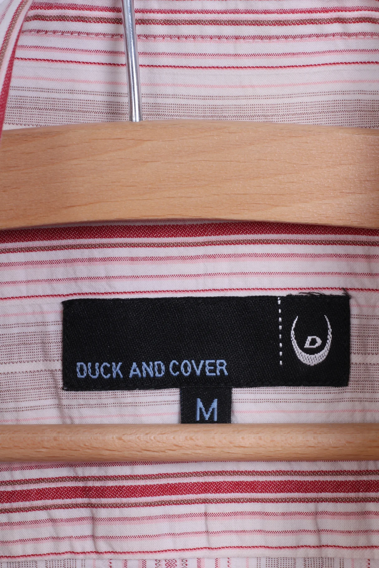 Duck And Cover Mens M Casual Shirt Cotton Multi Striped Short Sleeve - Image 4
