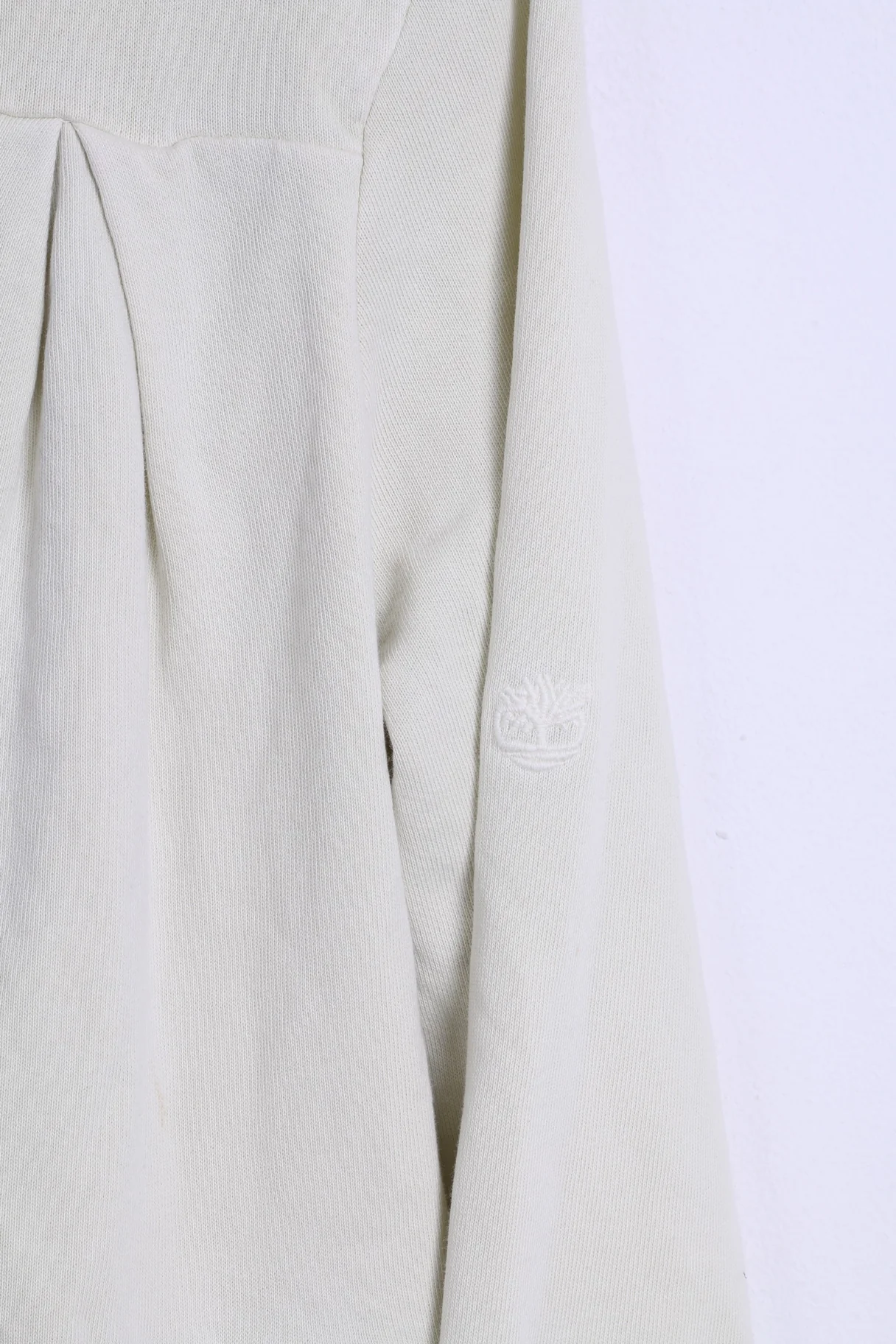 Timberland Womens S Sweatshirt Beige Buttoned Cotton Detailed Buttons Top - Image 3