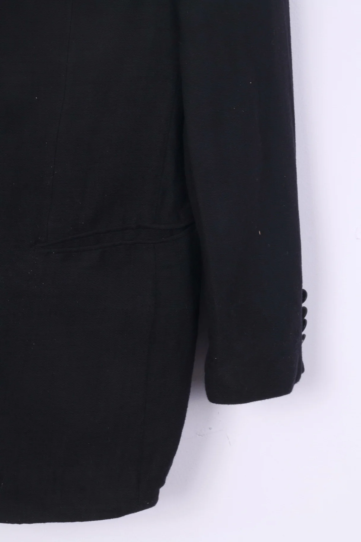 Pierre Balmain Mens S Blazer Black Detailed Buttons Single Breasted Jacket - Image 3