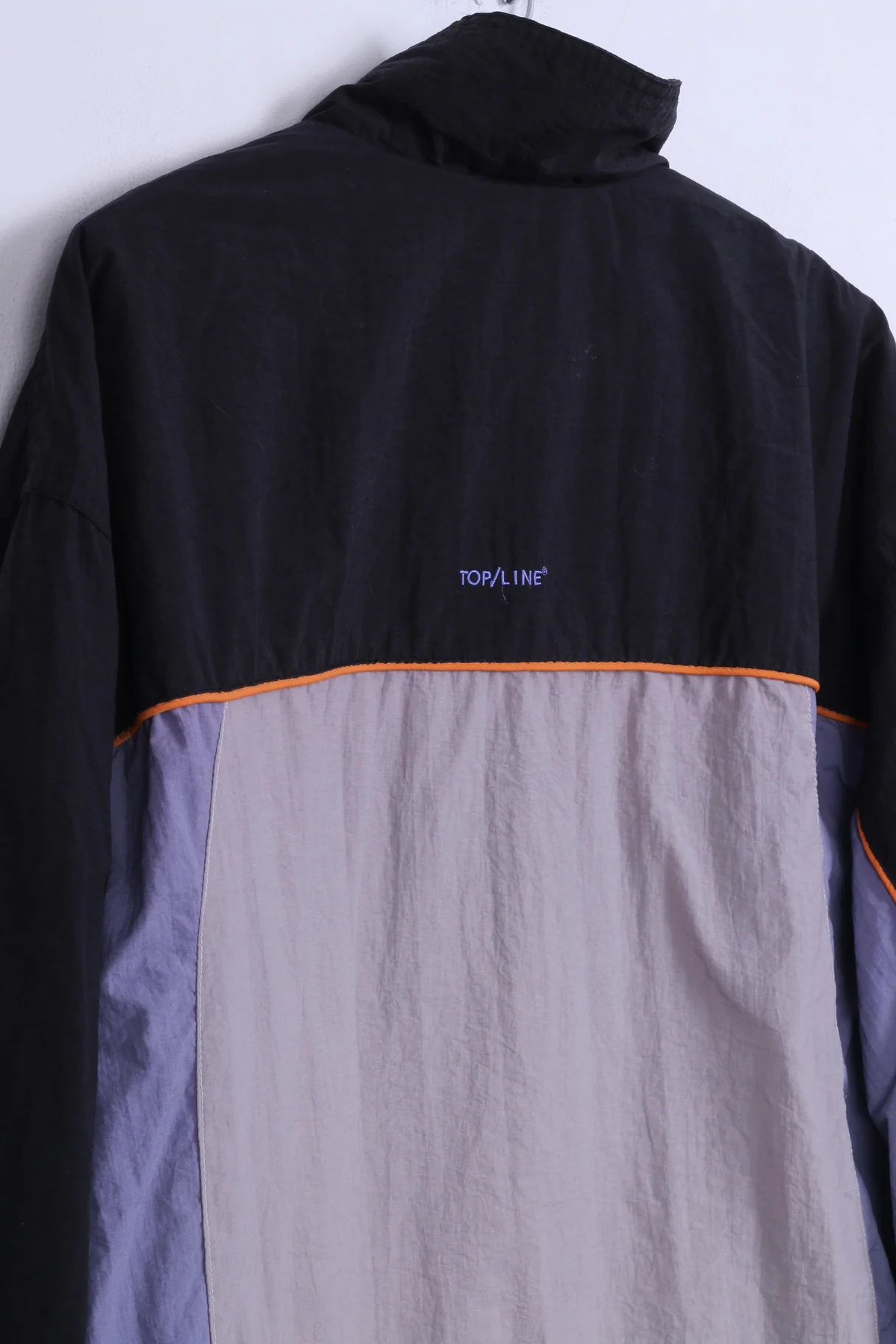TOP LINE Womens S Track Top Jacket Nylon Retro Sweatshirt Grey Jacket - Image 6