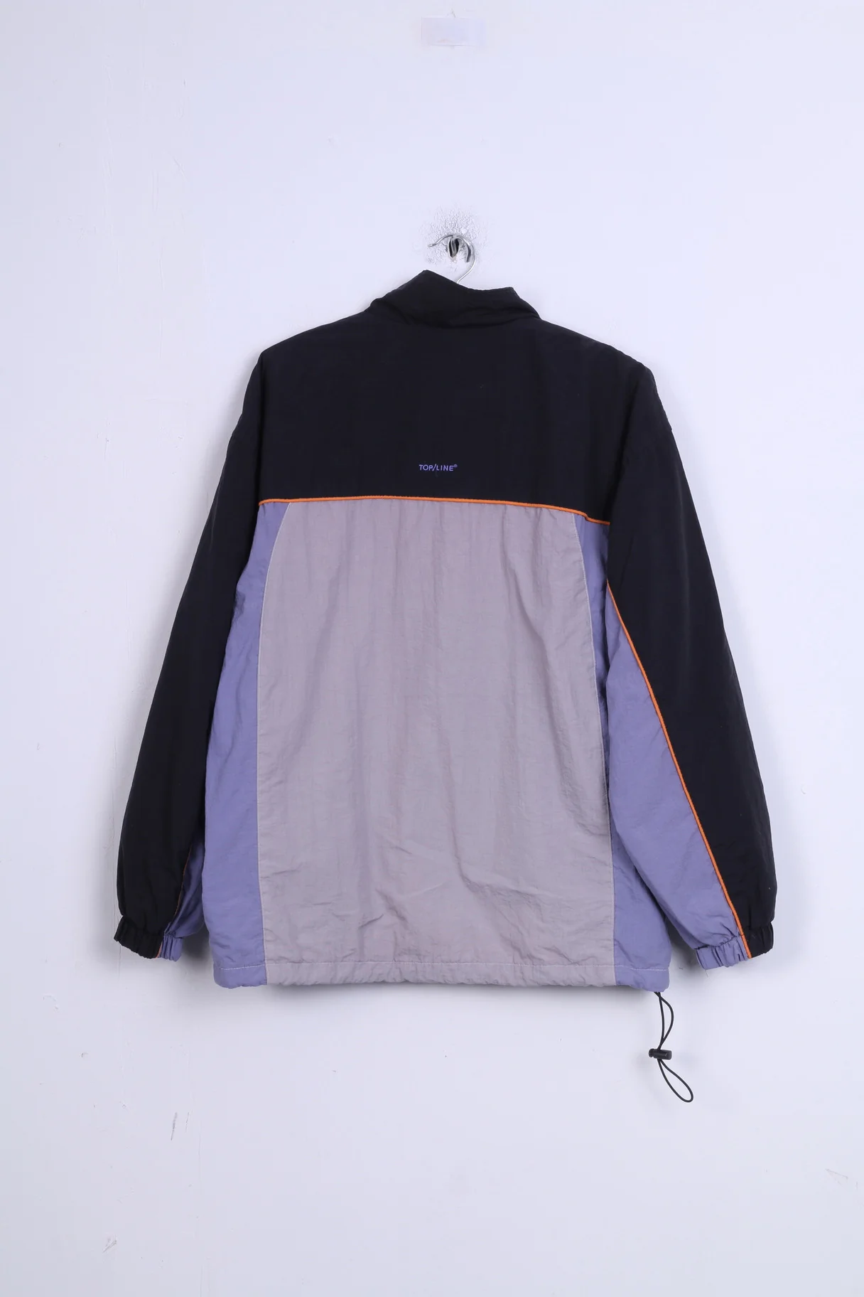 TOP LINE Womens S Track Top Jacket Nylon Retro Sweatshirt Grey Jacket - Image 7