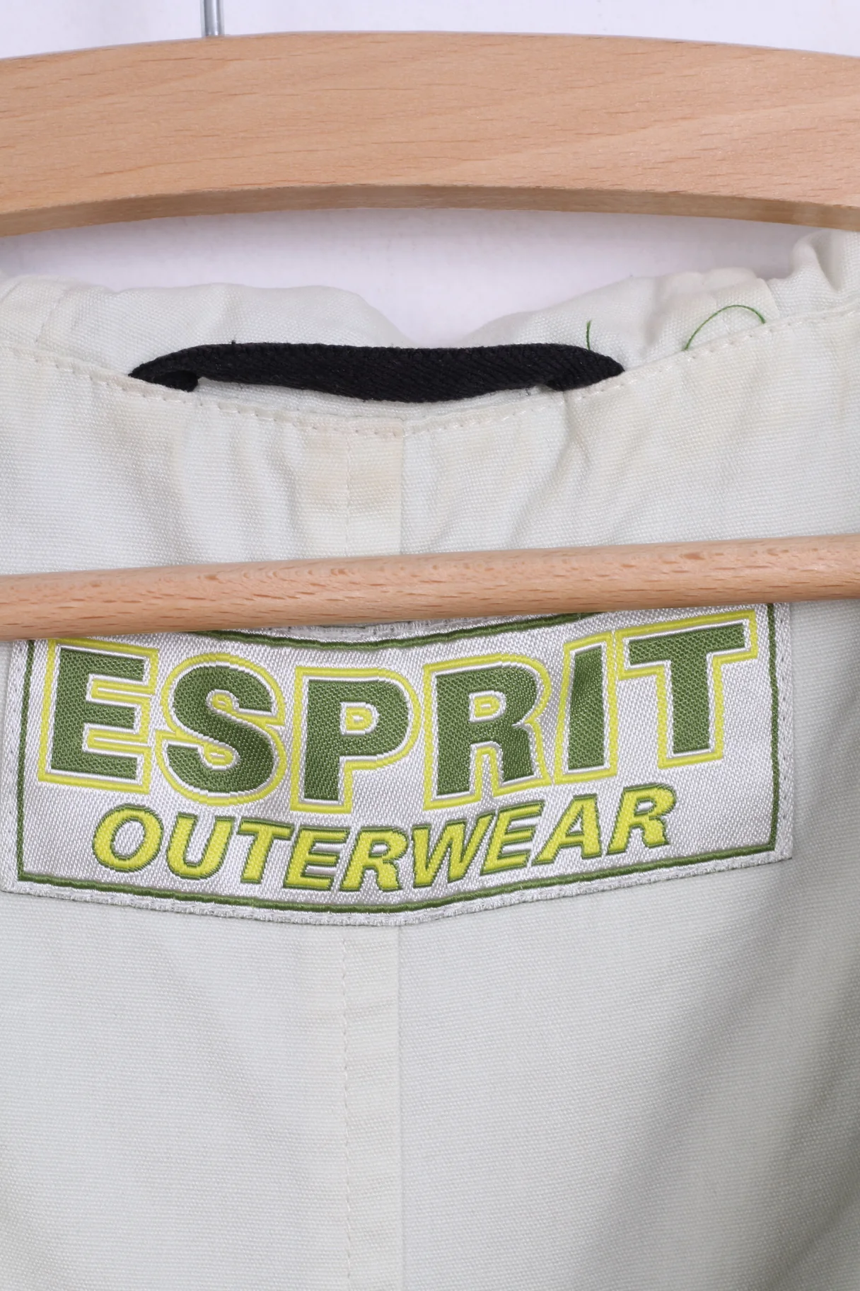 Esprit Womens XL Jacket Green Hooded Nylon Sportswear Top Coat Detailed Buttons - Image 5