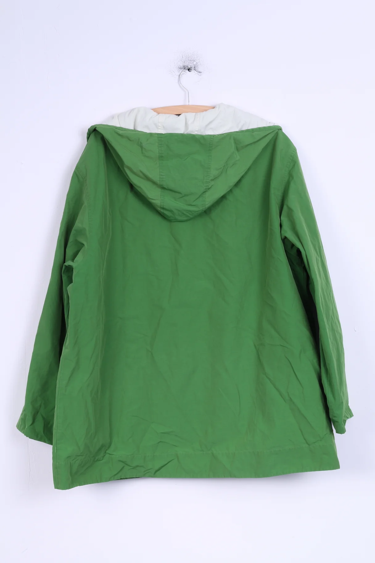 Esprit Womens XL Jacket Green Hooded Nylon Sportswear Top Coat Detailed Buttons - Image 7
