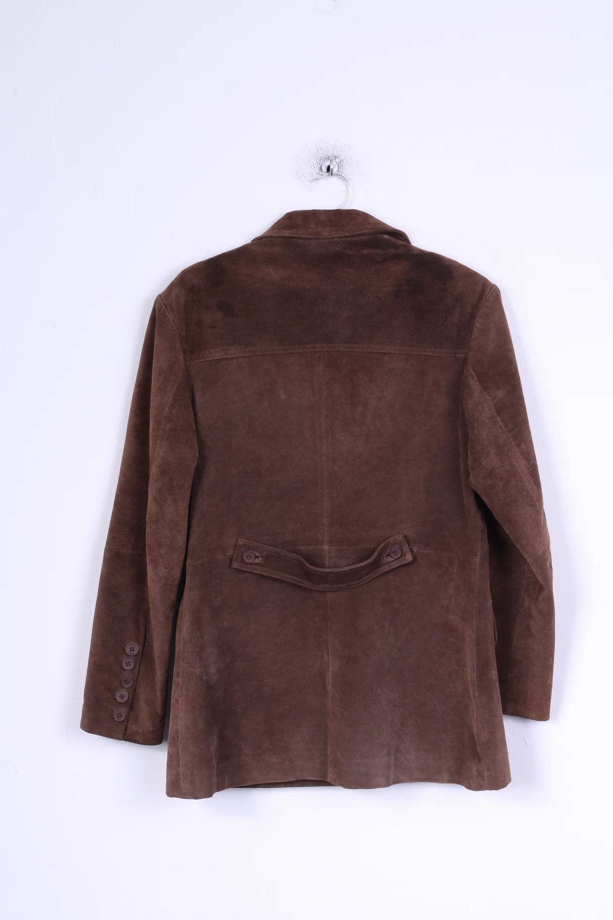 Full Power Womens M Jacket Brown Leather Single Breasted Outwear - Image 8