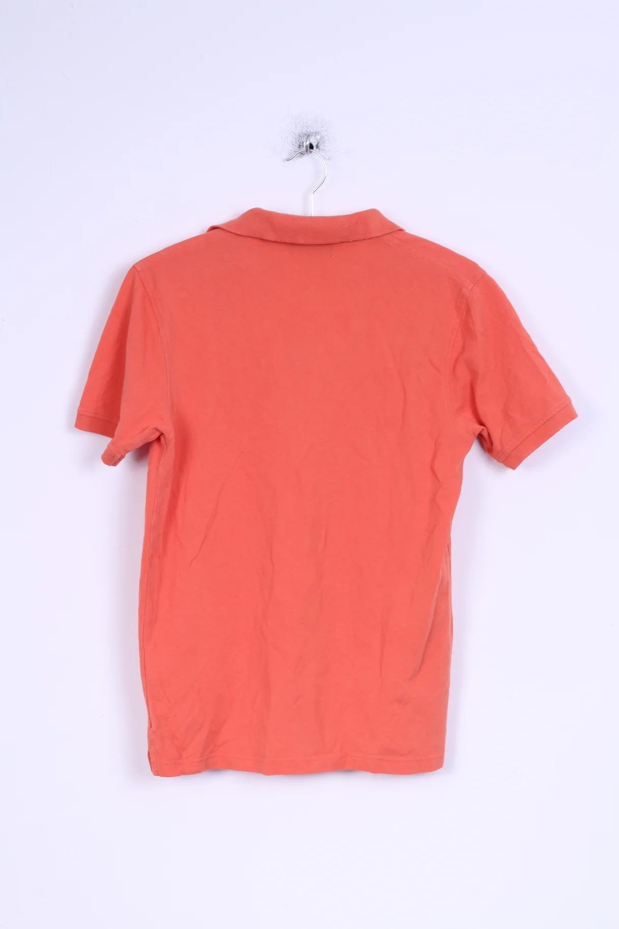 Lyle & Scott Mens M (S) Polo Shirt Cotton Coral Detailed Buttons - Image 5
