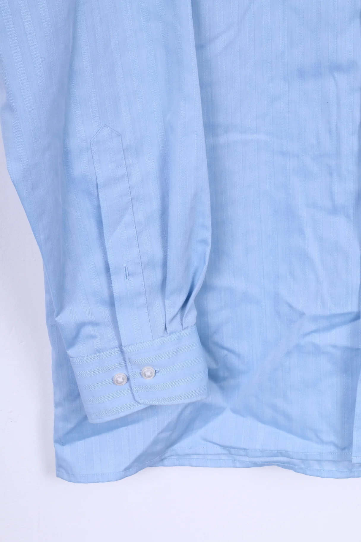 OLYMP Luxor Mens 17 43 XL Casual Shirt Blue Cotton Sim Fit Long Sleeve - Image 2