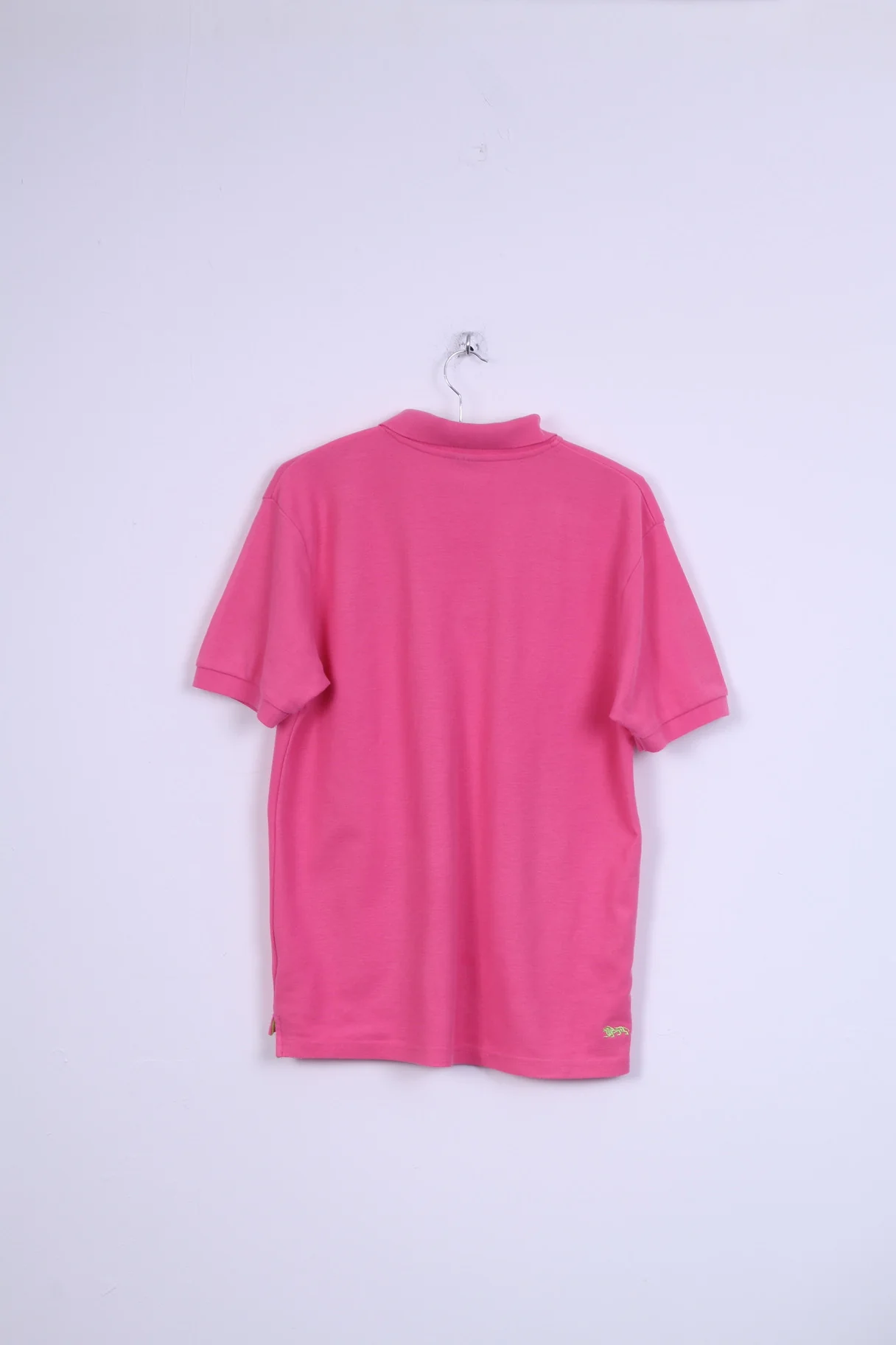 Lonsdale London Mens S Polo Shirt Pink Neon Cotton Short Sleeve Top - Image 6