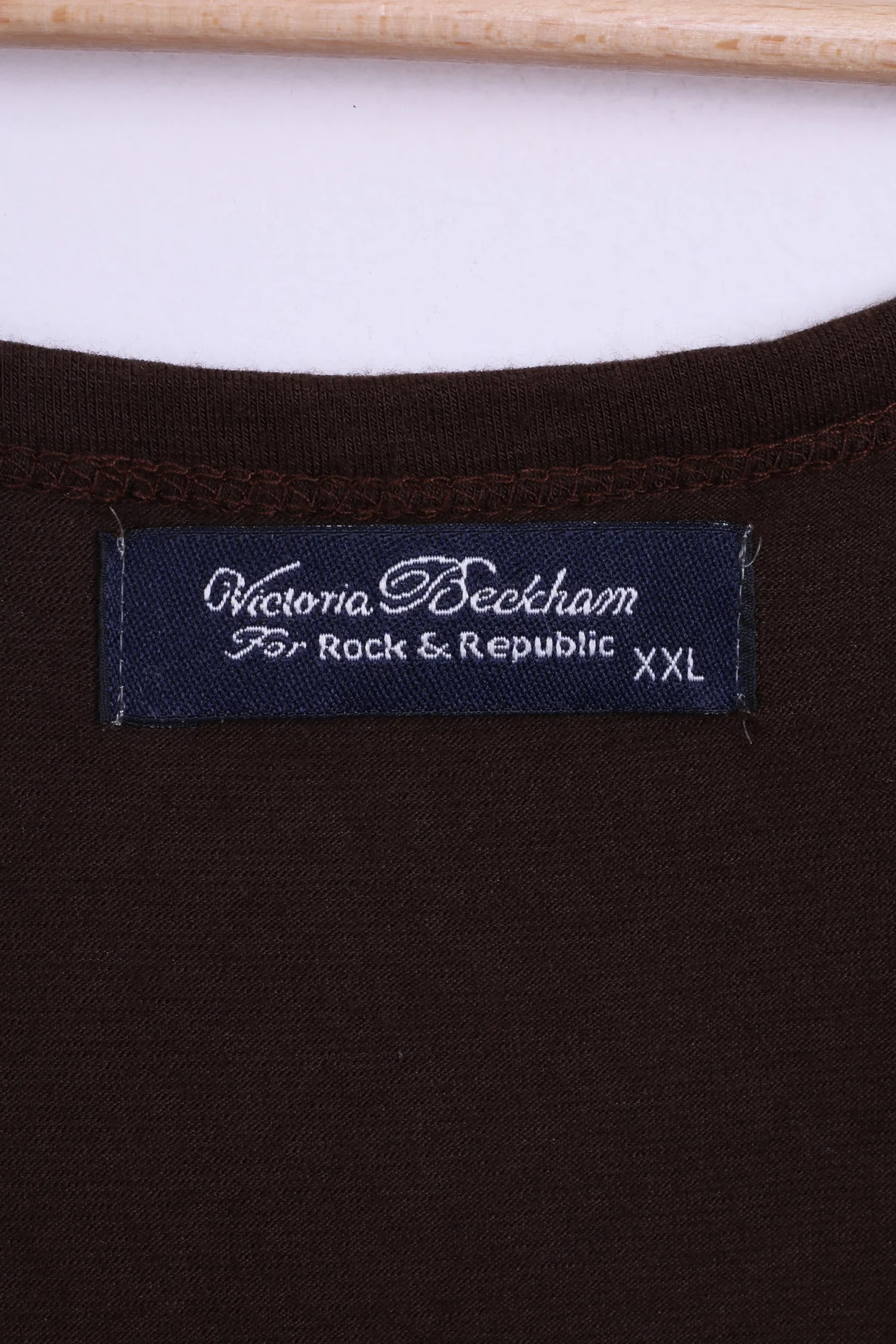 Victoria Beckham Womens XXL Short Tank Top Stretch Brown for Rock & Republic Sleeveless - Image 3