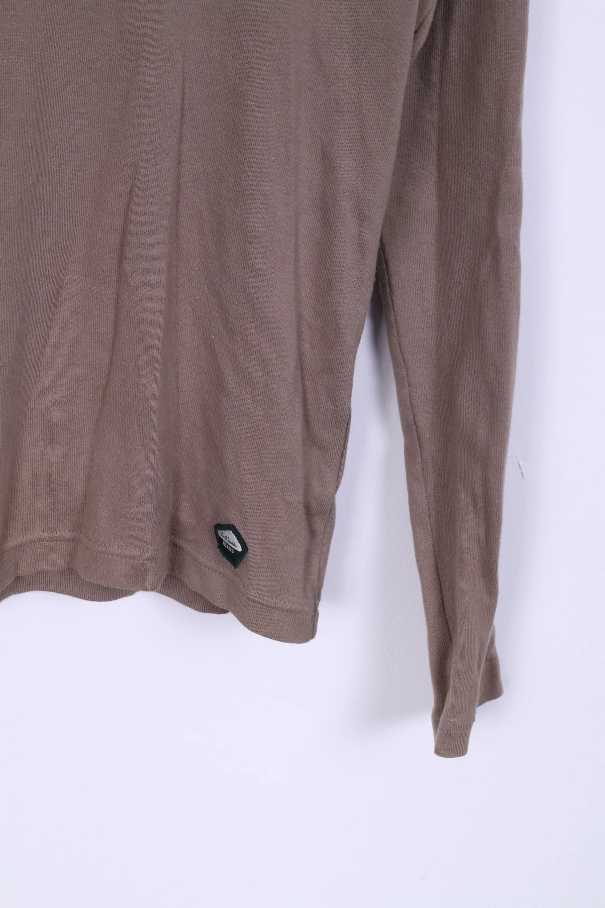 Paul Smith Jeans Mens L Shirt Long Sleeved Khaki Cotton Top - Image 3