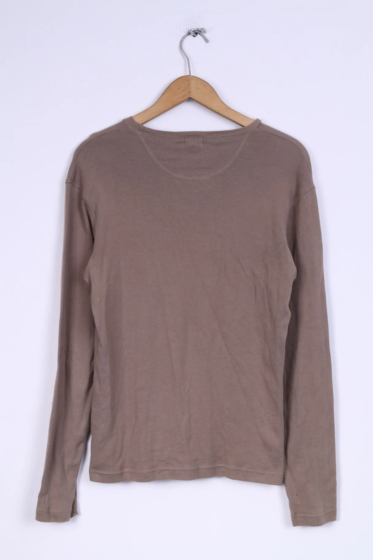 Paul Smith Jeans Mens L Shirt Long Sleeved Khaki Cotton Top - Image 5