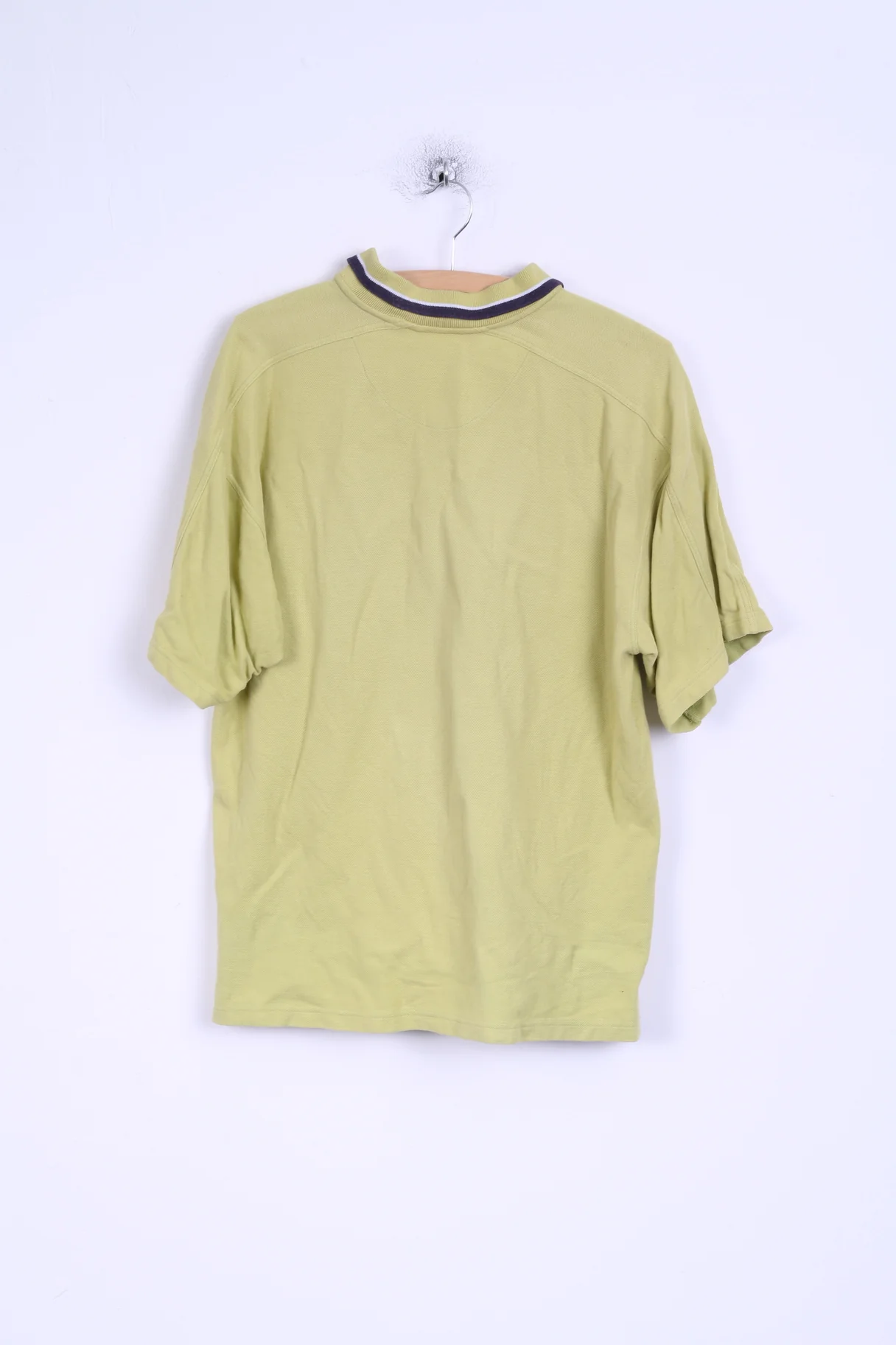 Ellesse Mens L Polo Shirt Cotton Olive Detailed Buttons - Image 7