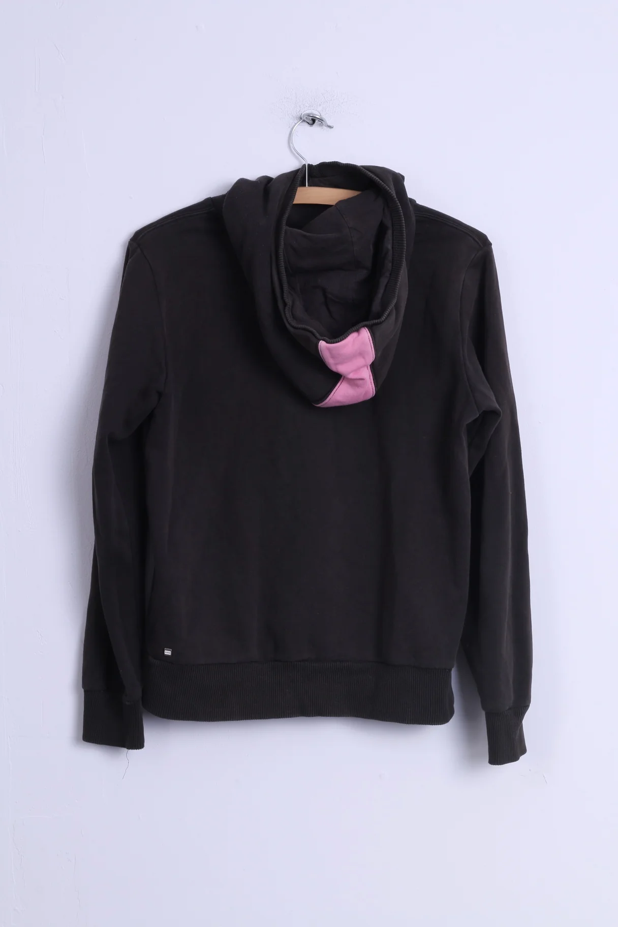 Puma Womens M Sweatshirt Black Cotton Hooded Kangaroo Pocket Top - Image 6
