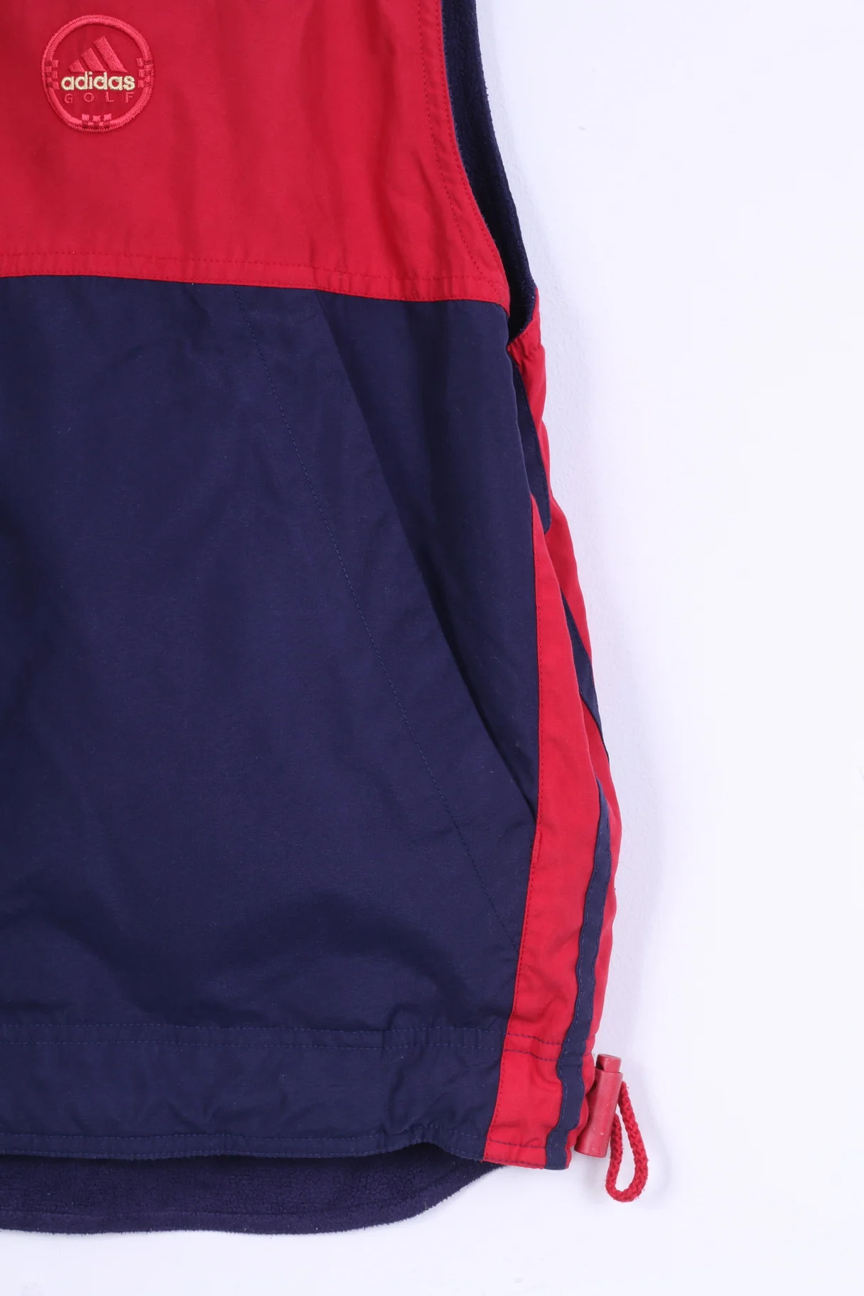 Adidas Golf Mens M Bodywarmer Navy Double Sided Zip Up Vest Sleeveless - Image 4