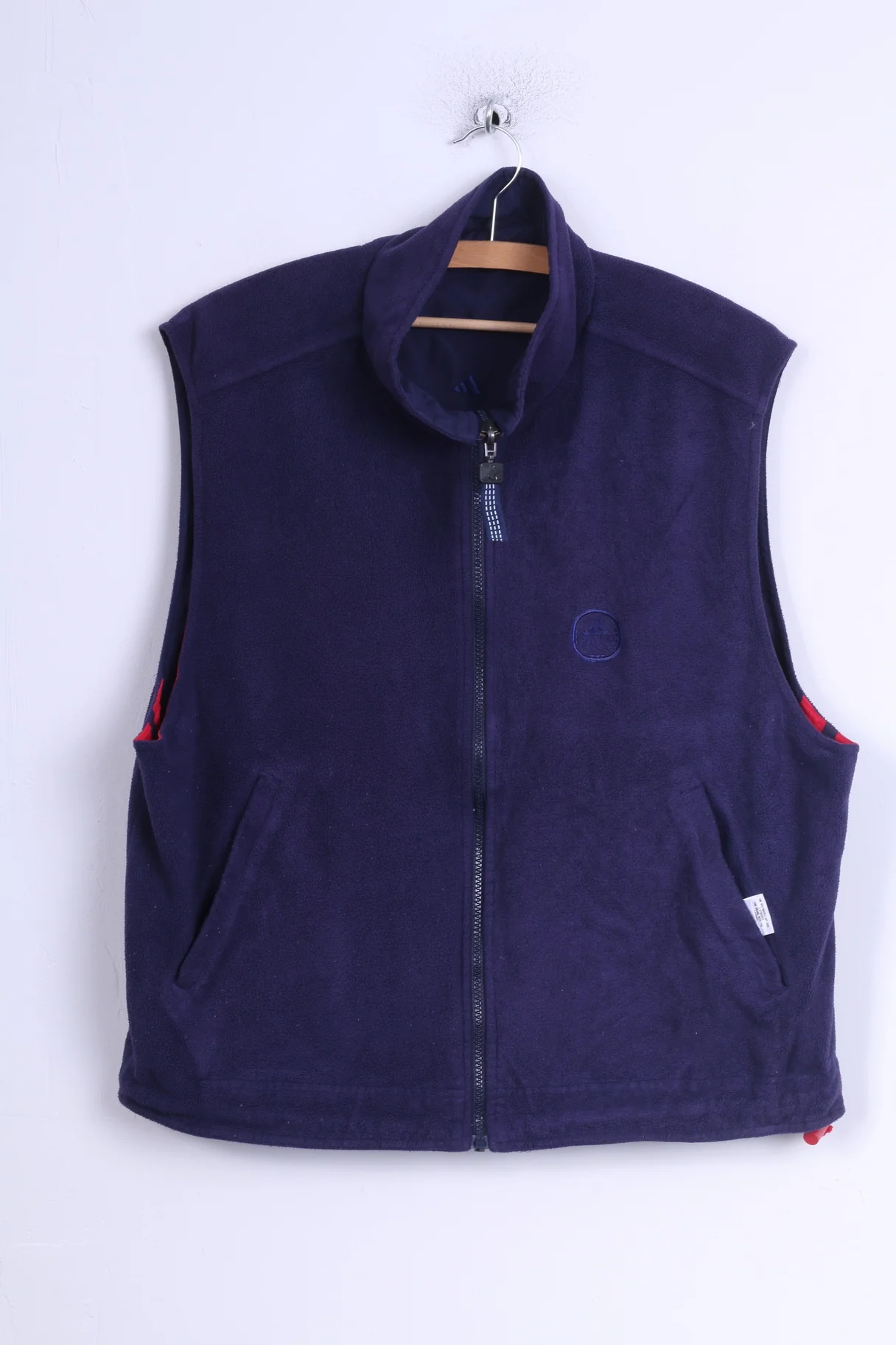 Adidas Golf Mens M Bodywarmer Navy Double Sided Zip Up Vest Sleeveless - Image 7