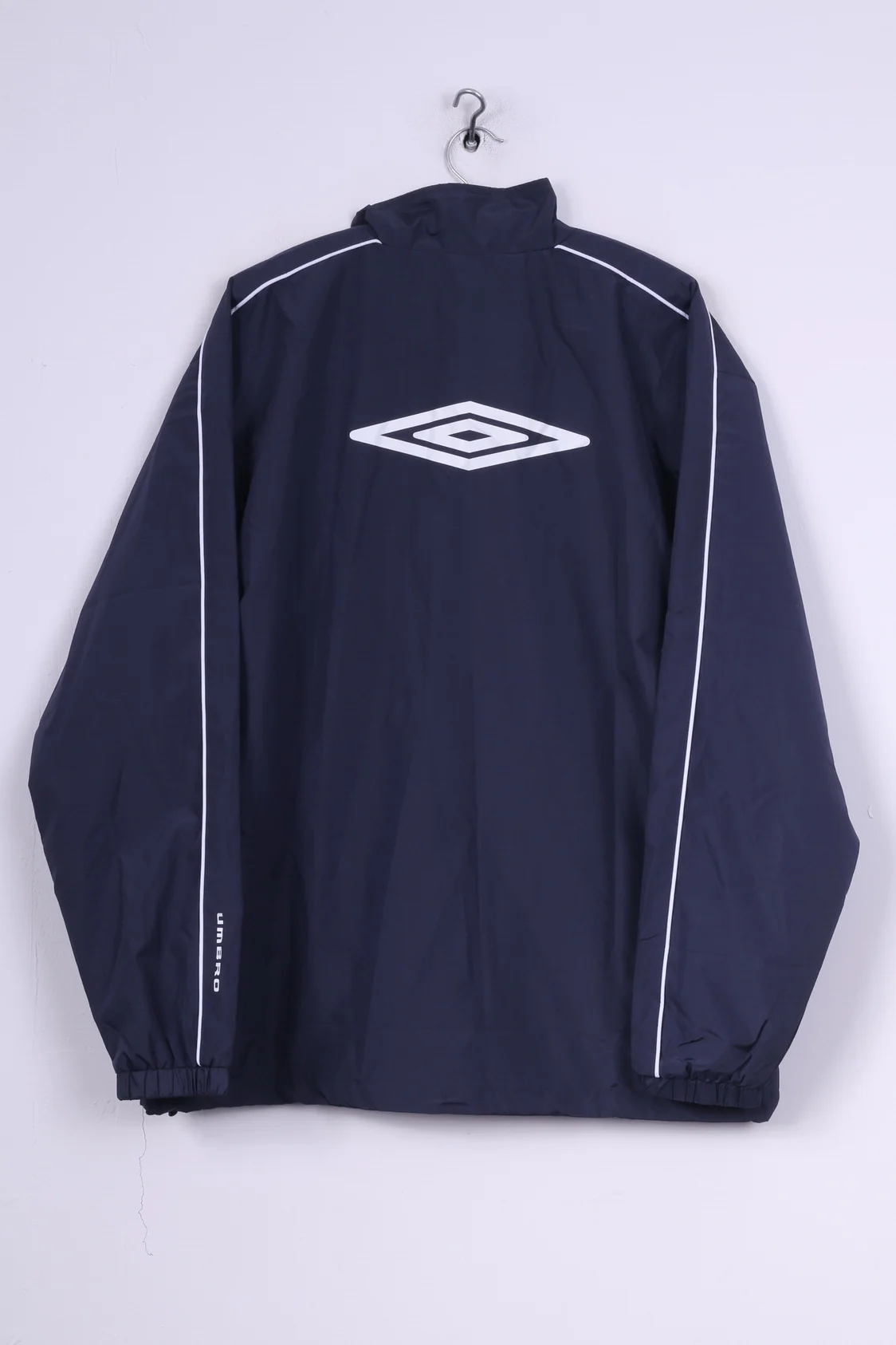 Umbro Mens L Jacket Navy Zip Up Lightweight Football Sport Top - Image 8