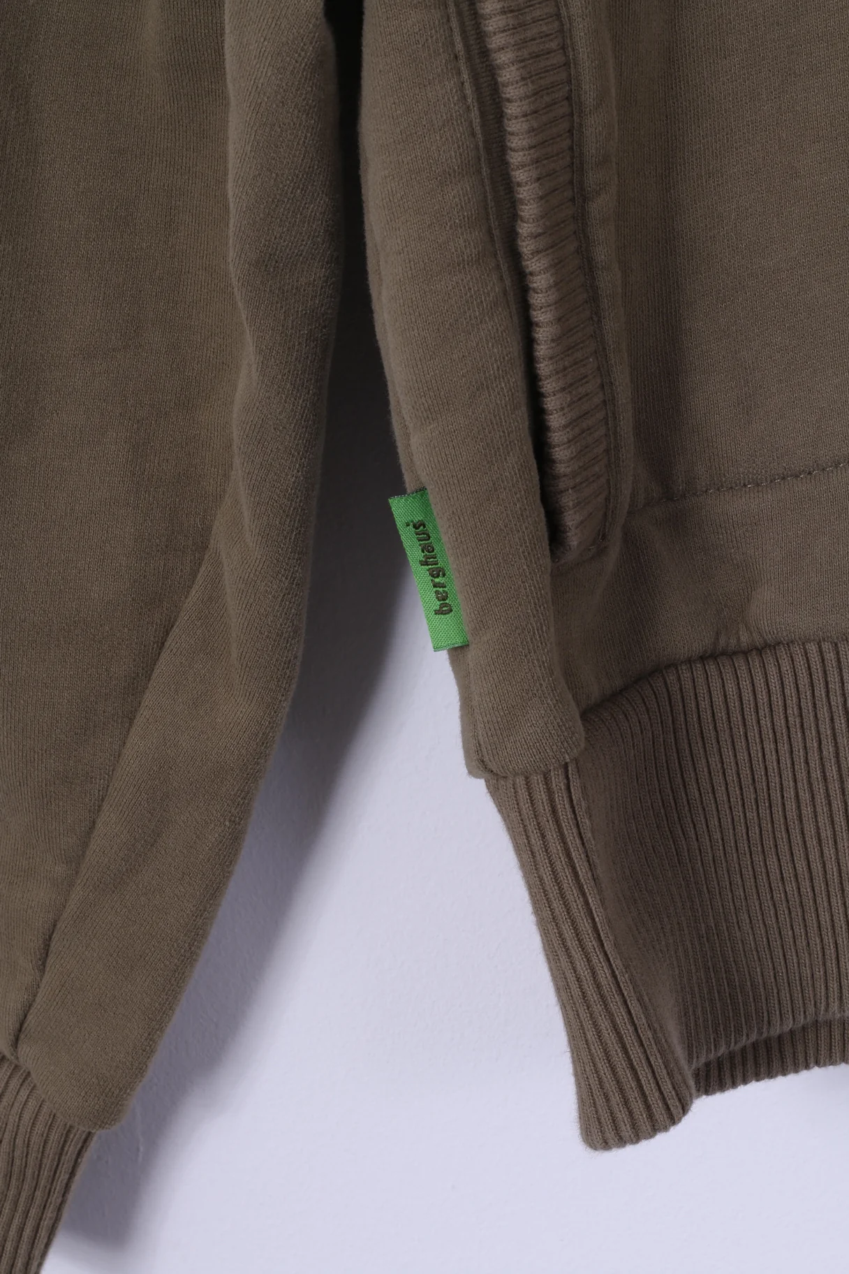 Berghaus Womens 14 M Sweatshirt Green Cotton Zippered Sportswear - Image 3