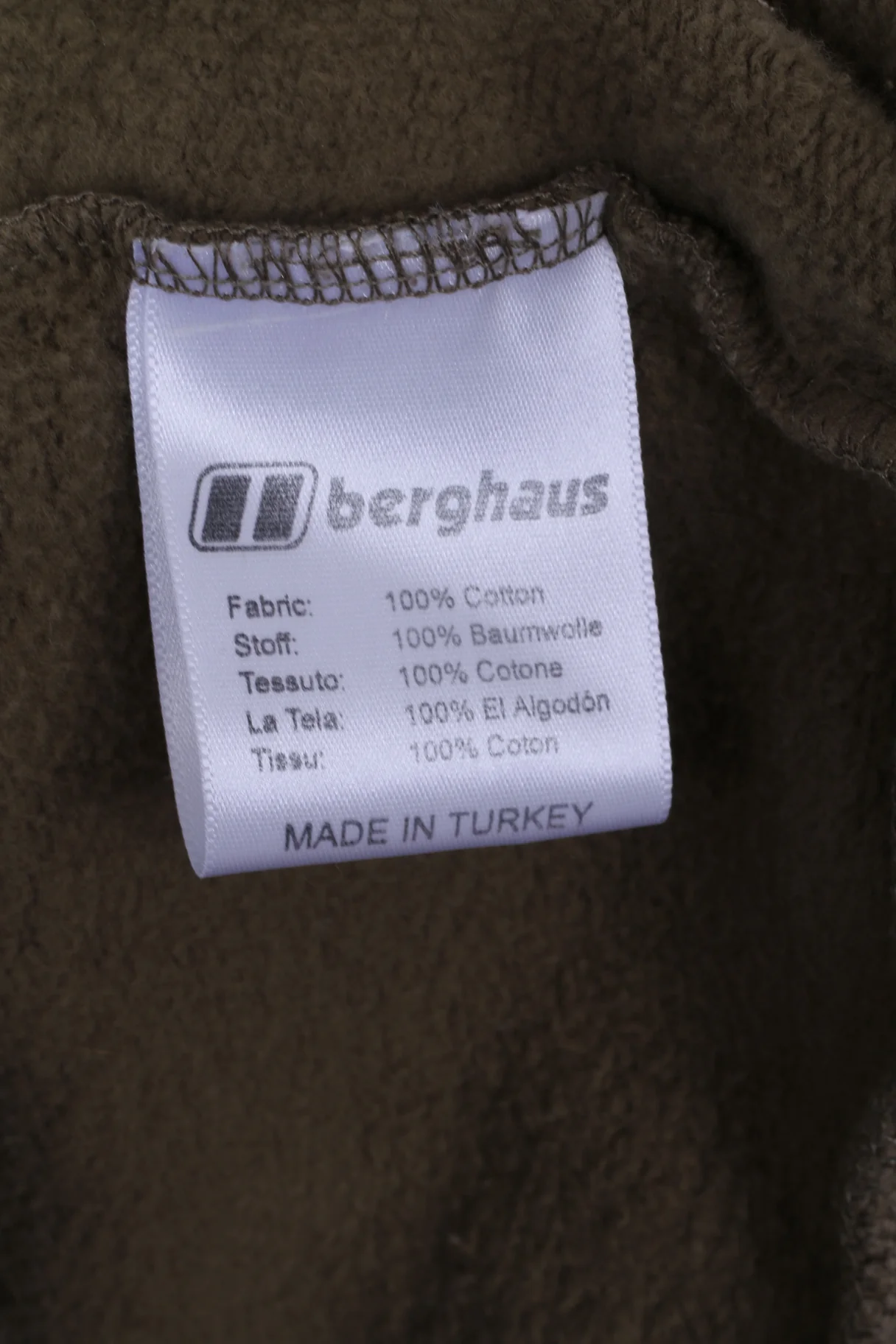 Berghaus Womens 14 M Sweatshirt Green Cotton Zippered Sportswear - Image 5