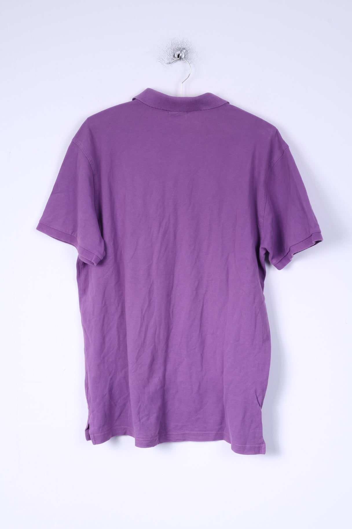 GANT Mens XL Polo Shirt Purple Regular Fit Cotton Detailed Buttons - Image 6
