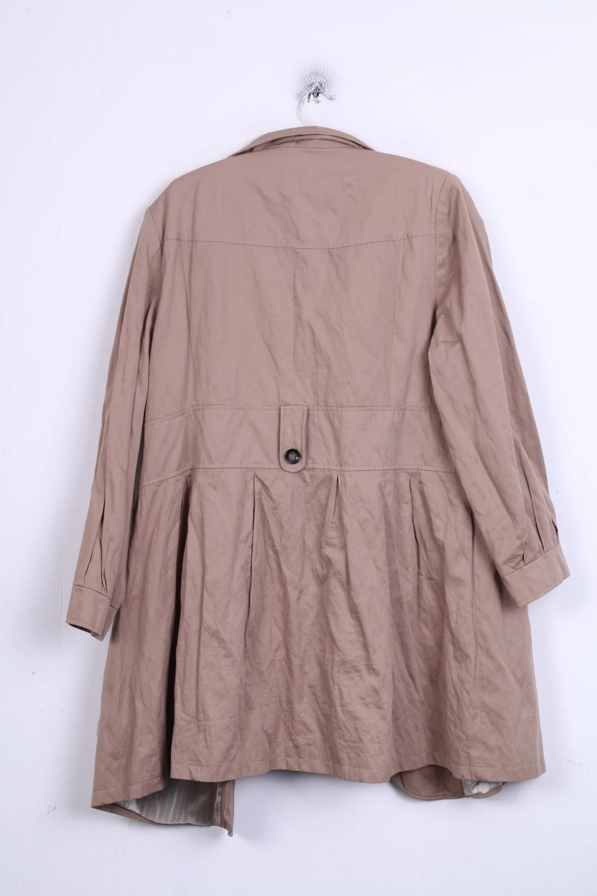 MARKS & SPENCER Womens 22 3XL Coat Long Beige Double Breasted - Image 5
